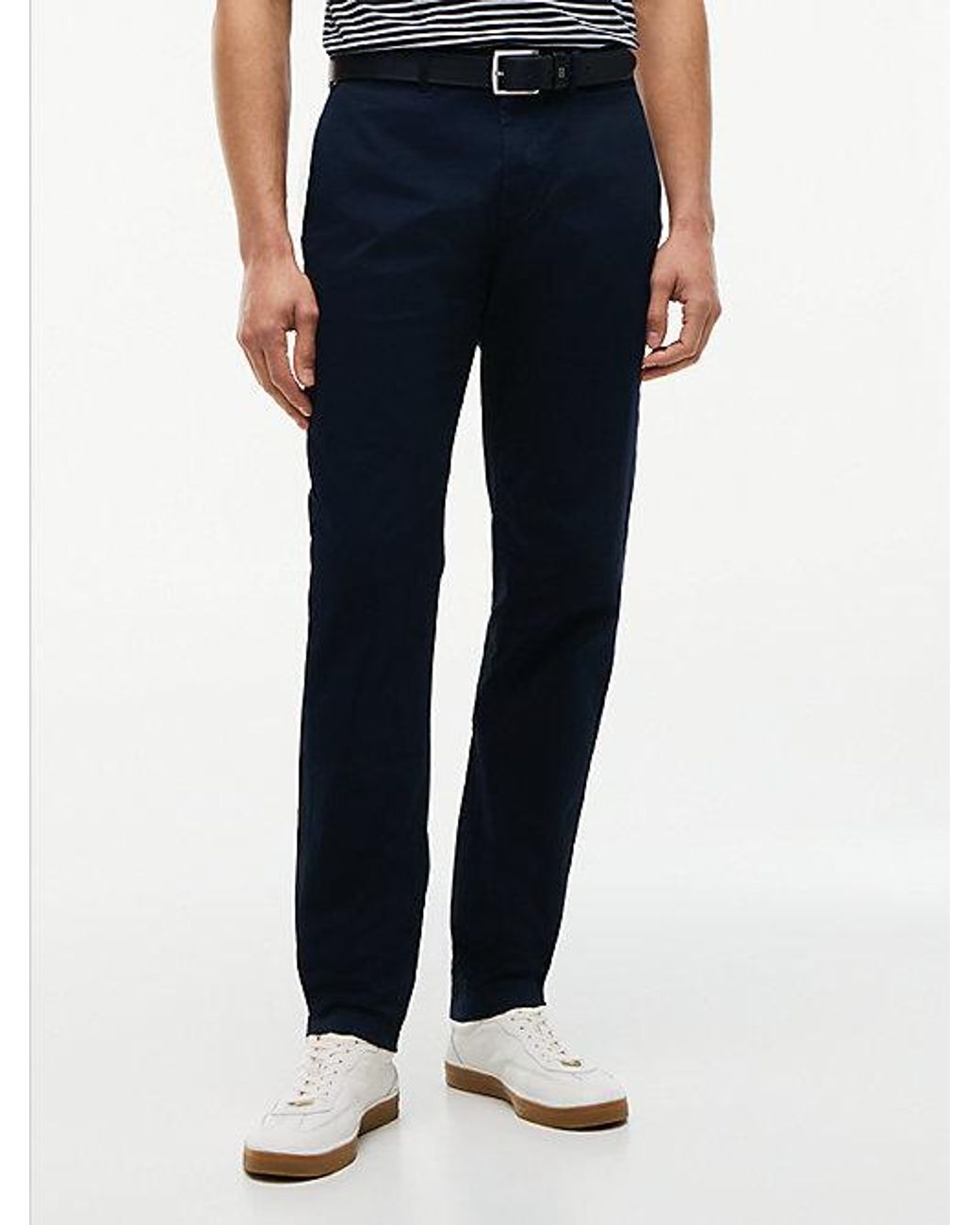 Tommy Hilfiger Blue Harlem Tapered Leg Twill Chinos for men