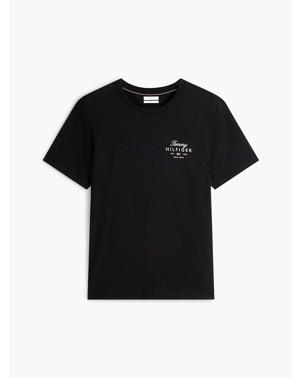 Tommy Hilfiger Blue Logo Jersey Crew Neck T-Shirt for men