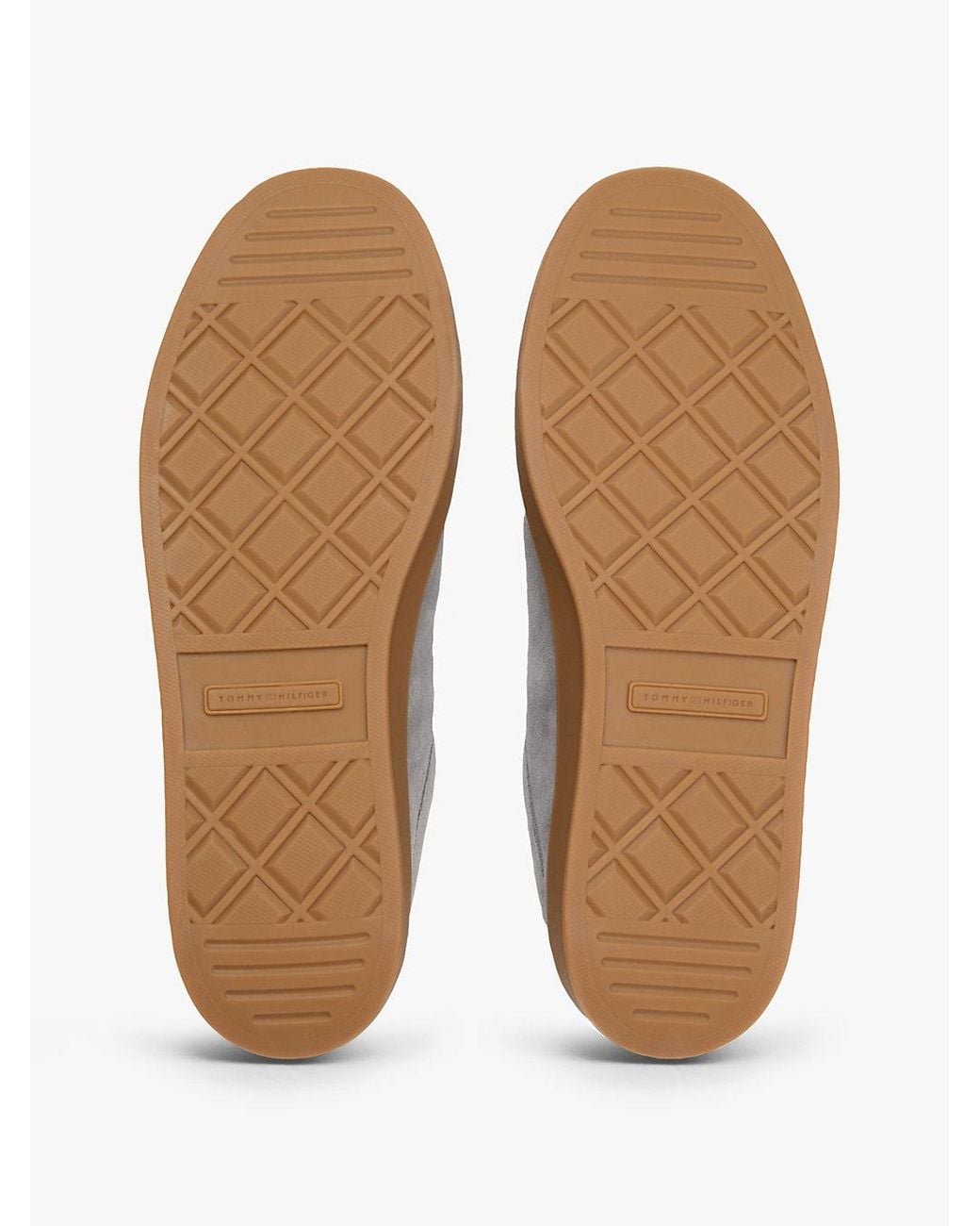 Tommy Hilfiger White Th Monogram Suede Court Trainers