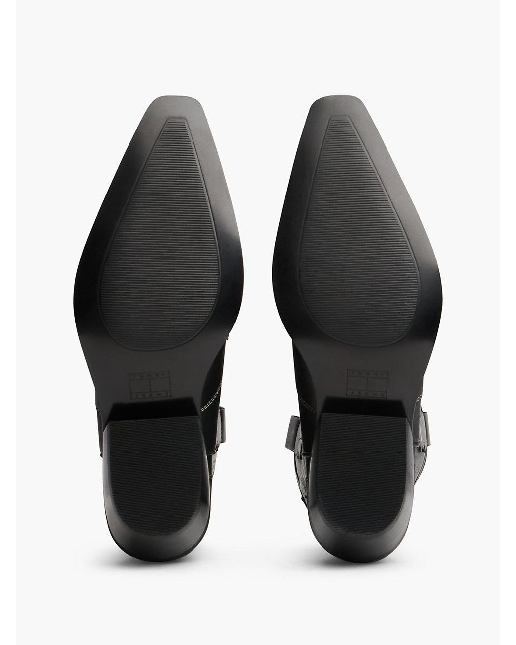 Tommy Hilfiger Black Archive Leather Cowboy Boots