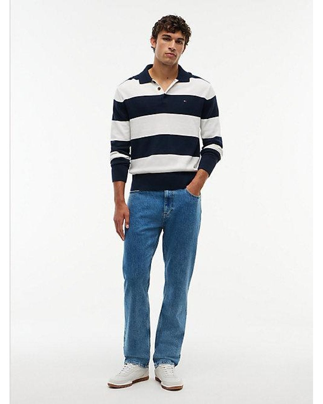 Tommy Hilfiger Blue Ryan Slim Straight Faded Jeans for men
