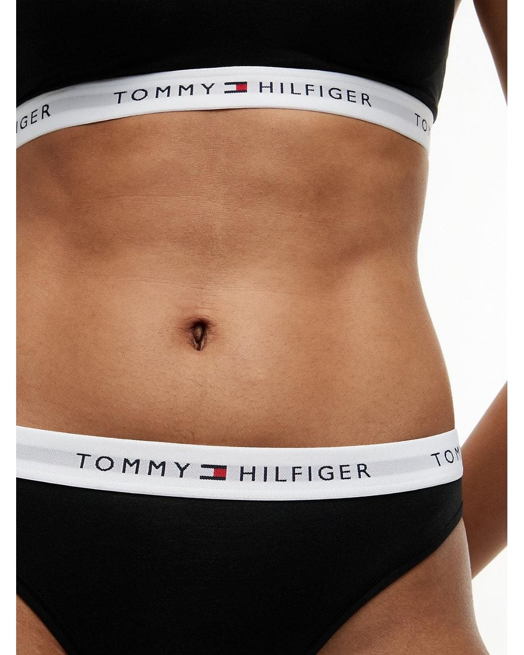 Tommy Hilfiger Black Repeat Logo Waistband Briefs