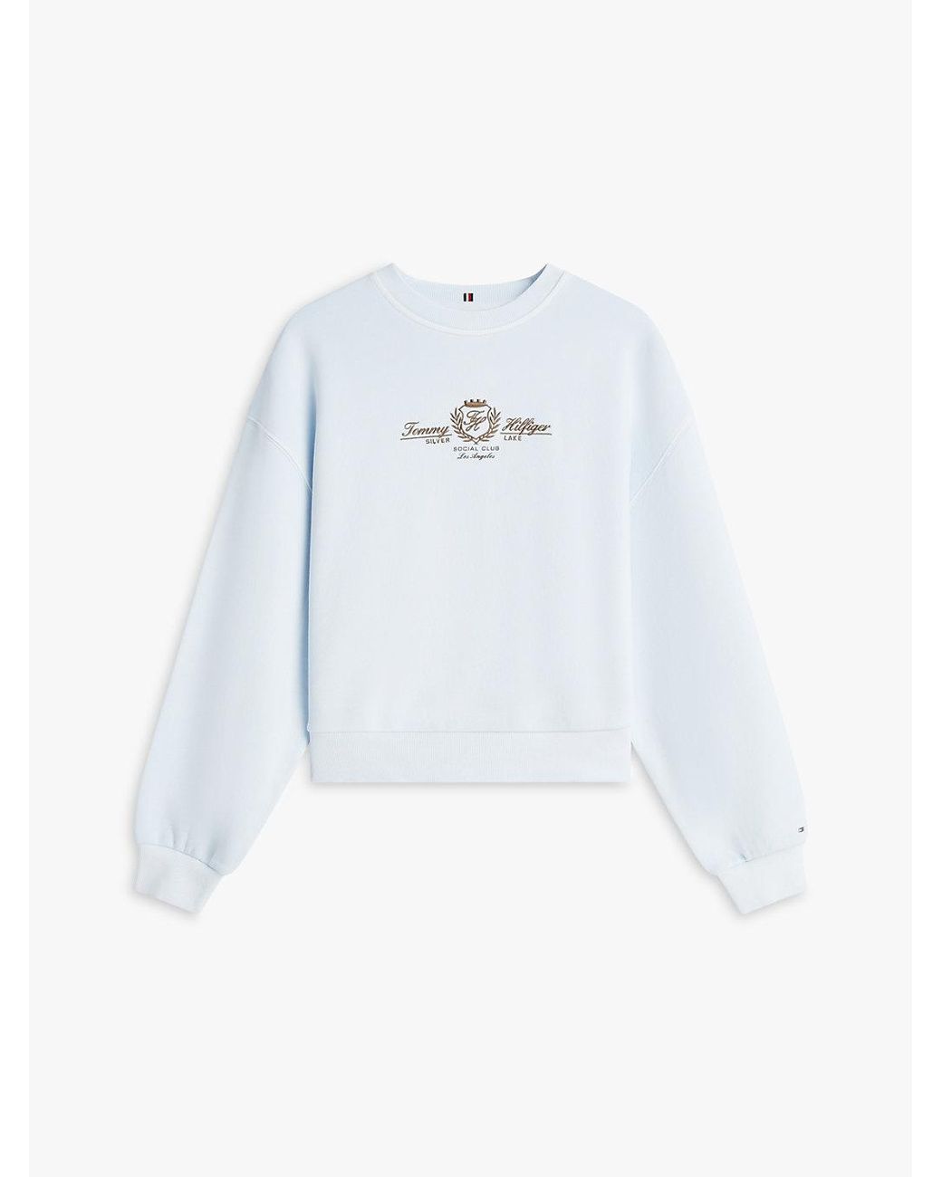 Tommy Hilfiger Blue Crest Embroidery Relaxed Terry Sweatshirt