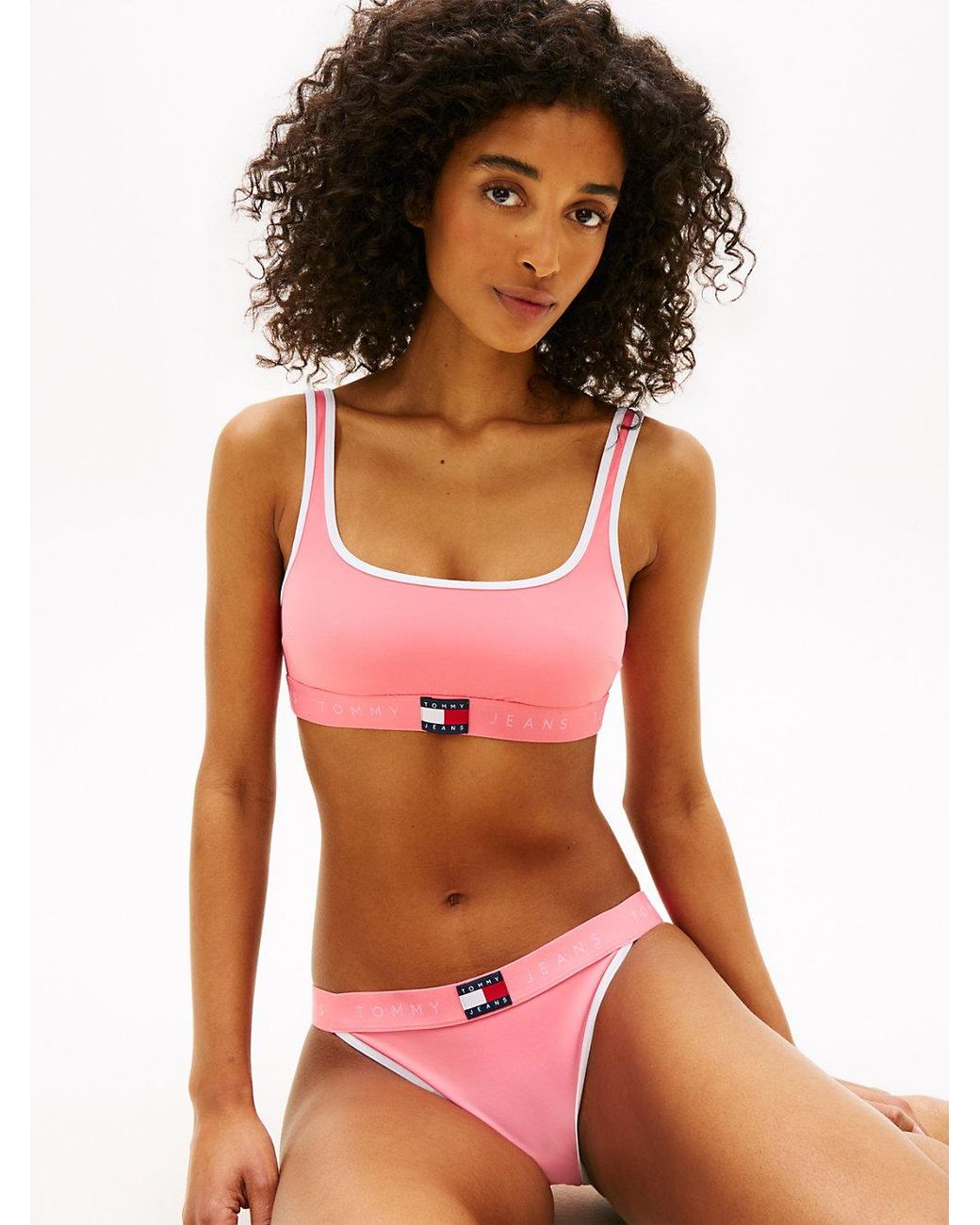 Tommy Hilfiger Orange Heritage Logo Cheeky Bikini Bottoms