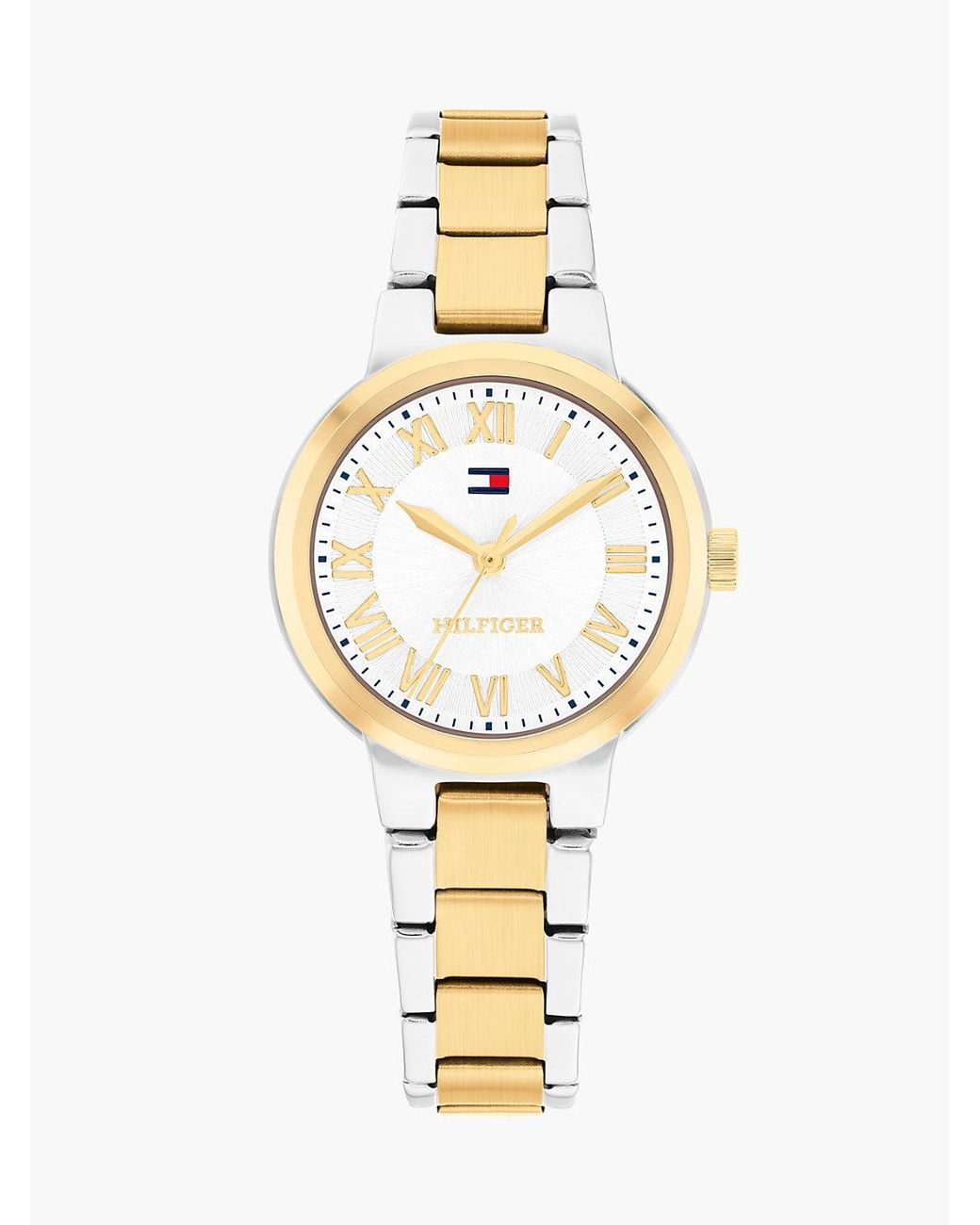 Tommy Hilfiger Metallic Two-Tone-Plated Chain-Link Watch