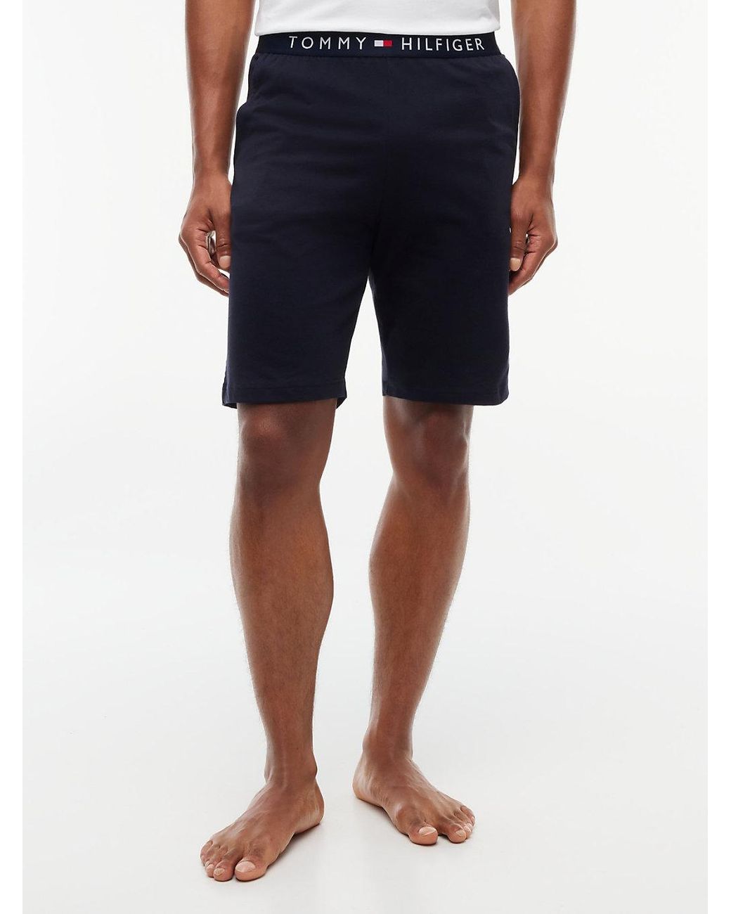 Tommy Hilfiger Blue Jersey Logo Shorts for men