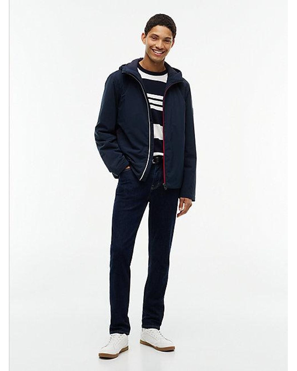 Tommy Hilfiger Blue Lightweight Hooded Padded Jacket for men