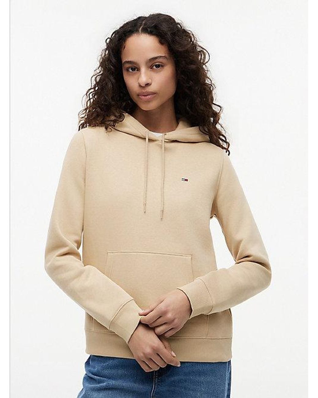 Tommy Hilfiger Natural Brushed Fleece Drawstring Hoody