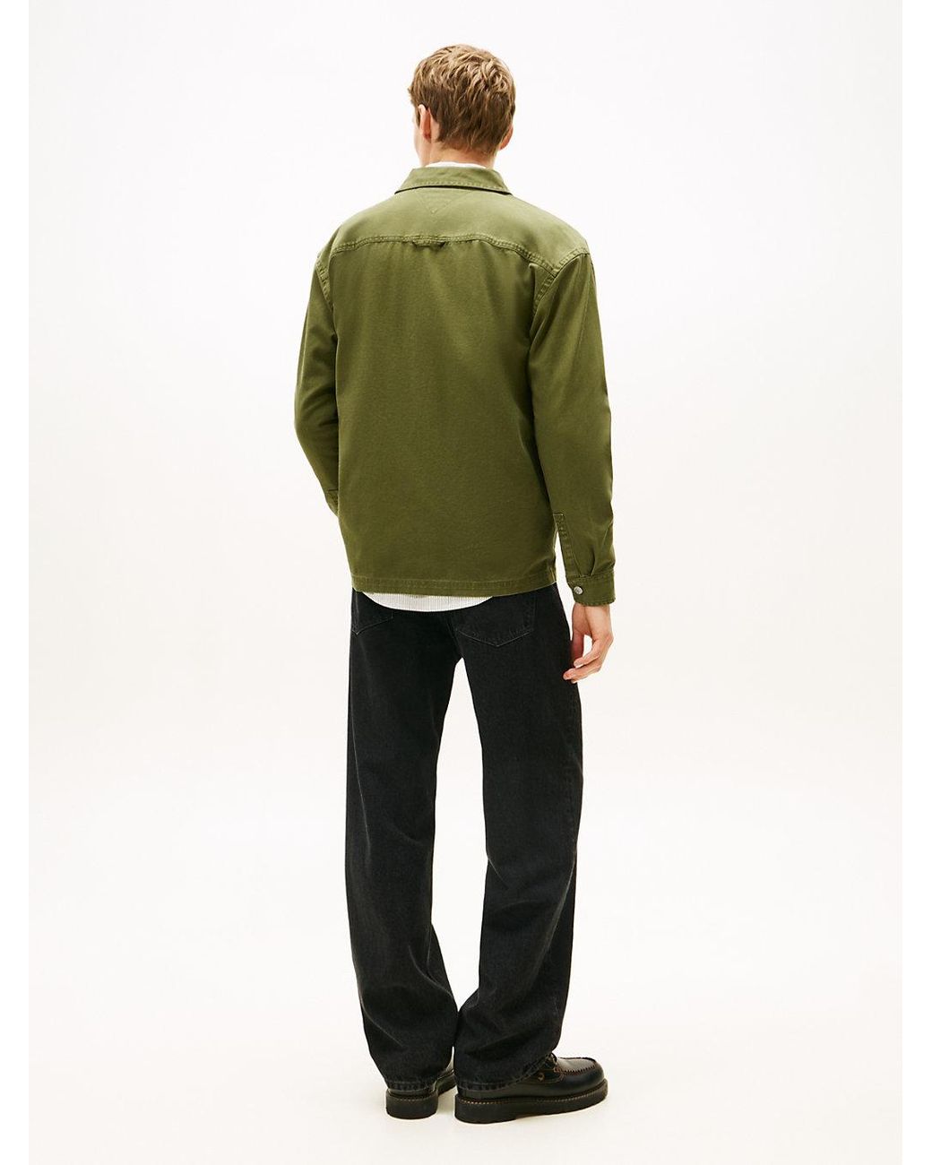 Tommy Hilfiger Green Tommy Badge Oversized Fit Overshirt for men