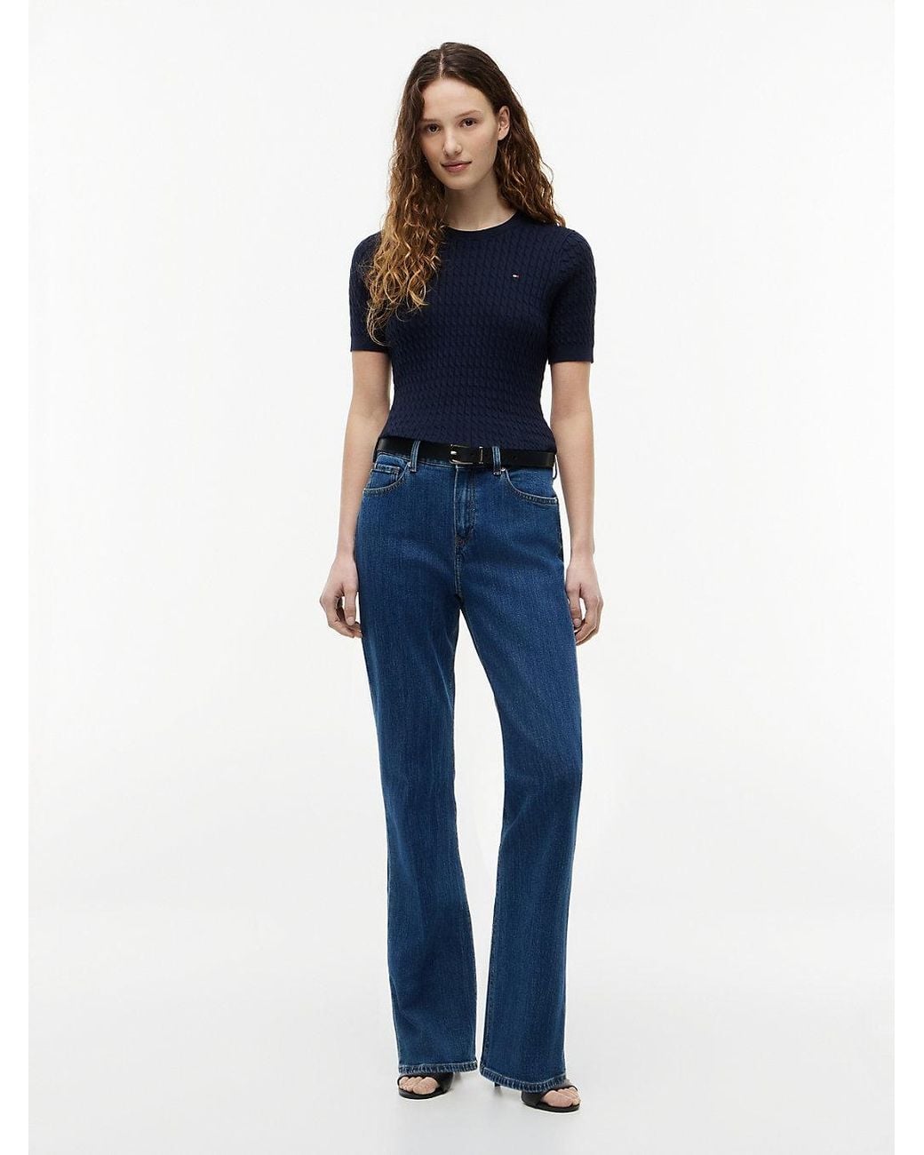 Tommy Hilfiger Blue Mid Rise Bootcut Jeans