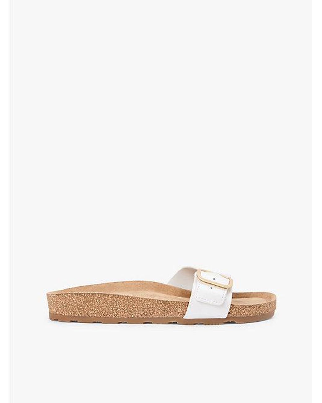 Tommy Hilfiger White Cork Footbed Slip-On Sandals