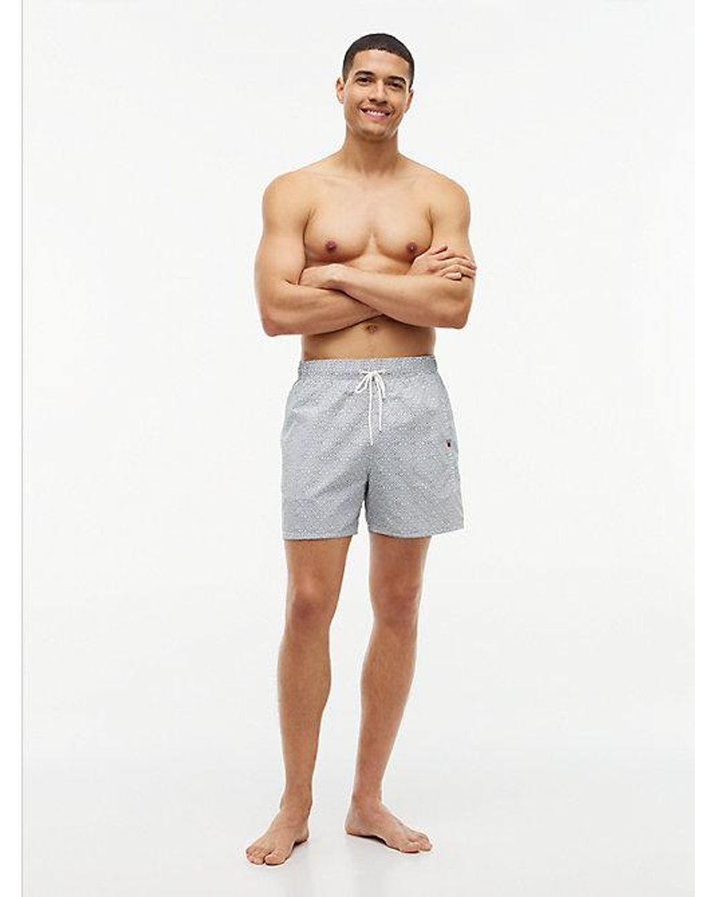 Tommy Hilfiger Blue Original Print Mid Length Swim Shorts for men