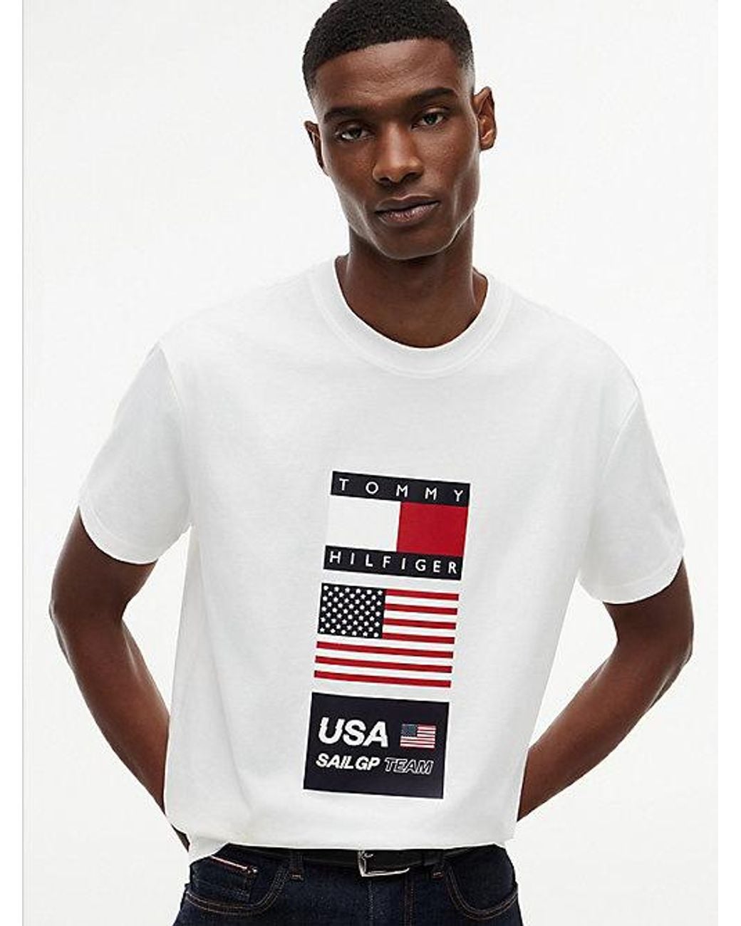 Tommy Hilfiger White Tommy X U.S. Sail Gp Team Logo T-Shirt