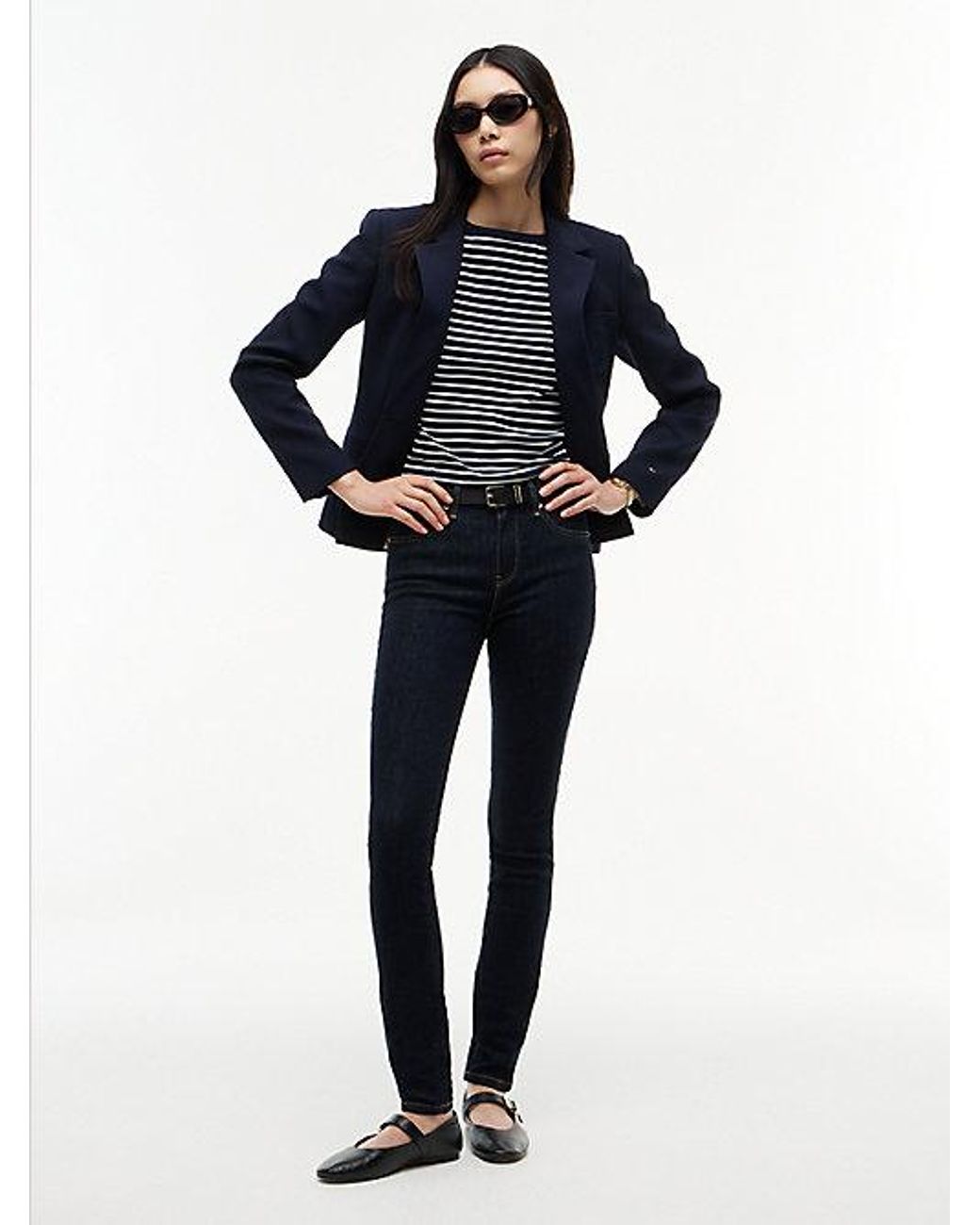 Tommy Hilfiger Blue Como Mid Rise Skinny Jeans