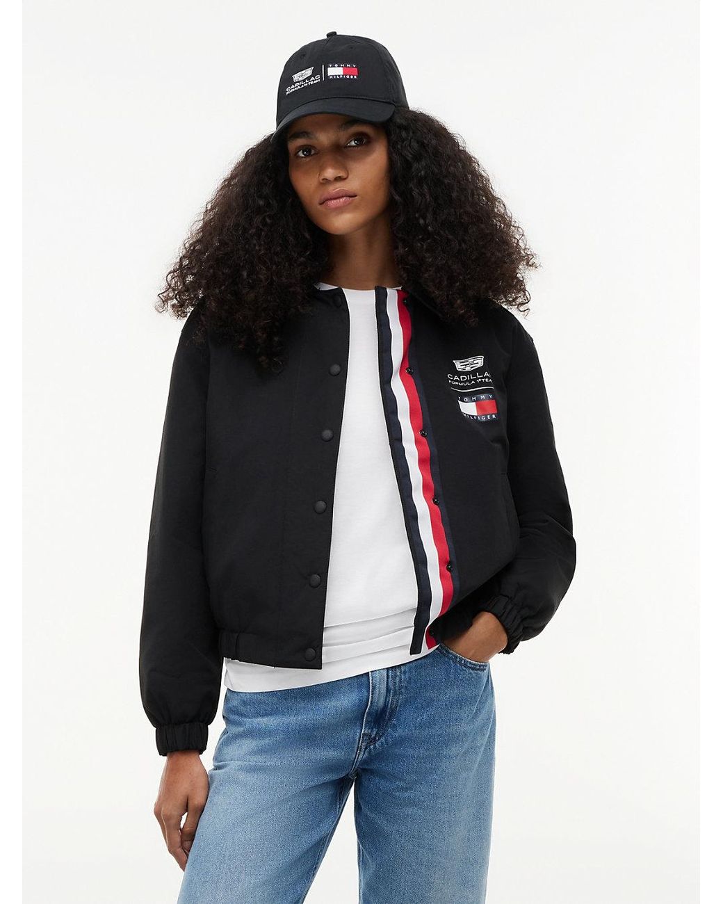 Tommy Hilfiger Blue Th X Cadillac Formula 1 Team Logo Coach Jacket
