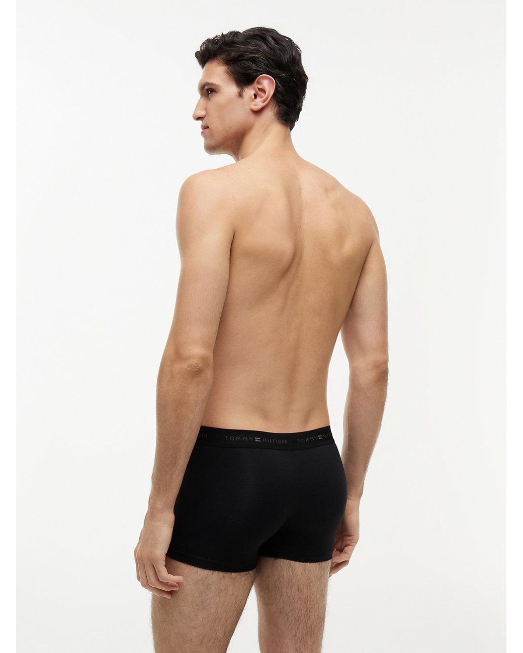 Tommy Hilfiger Black 3-Pack Signature Waistband Trunks for men