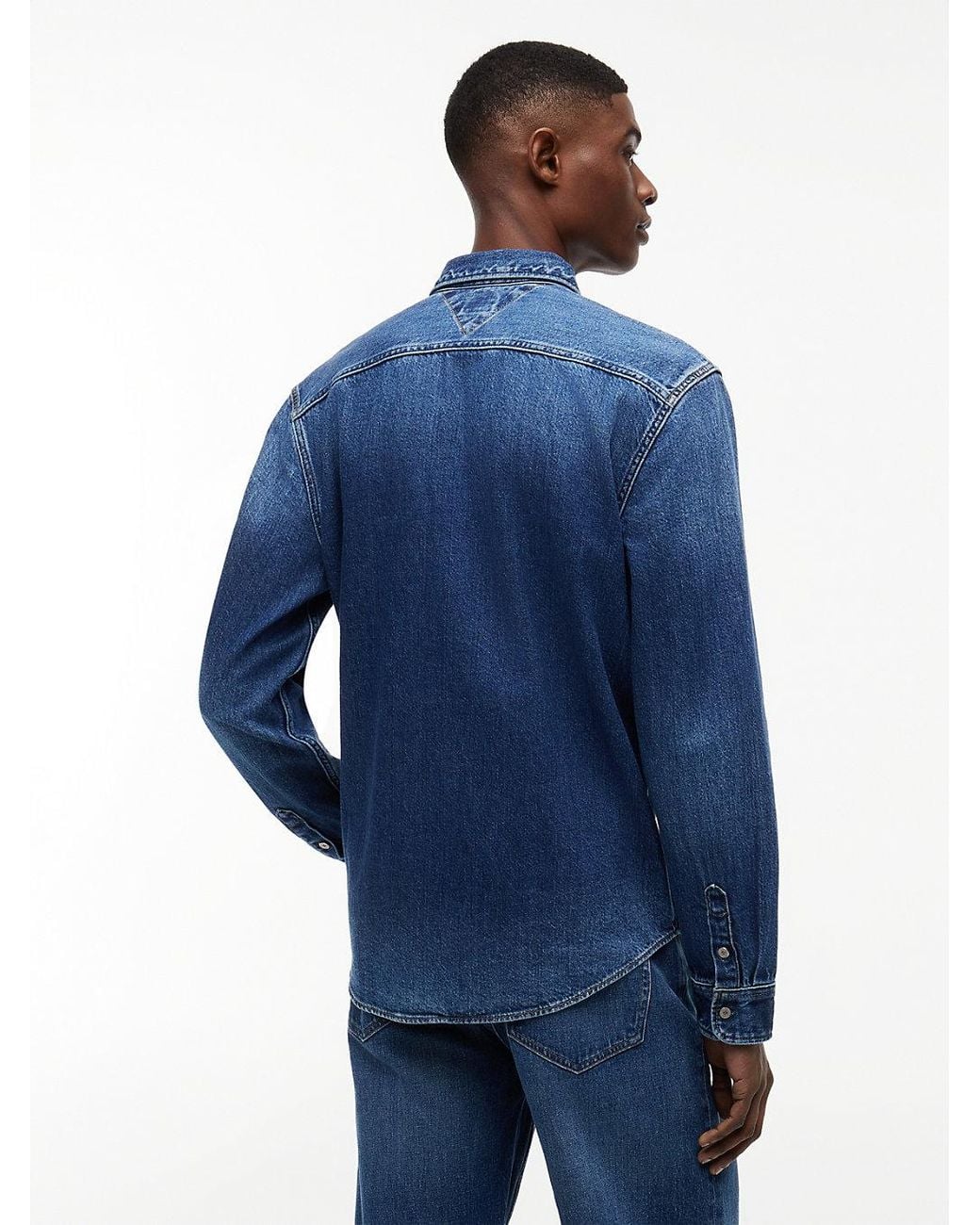 Tommy Hilfiger Blue Regular Fit Denim Shirt for men