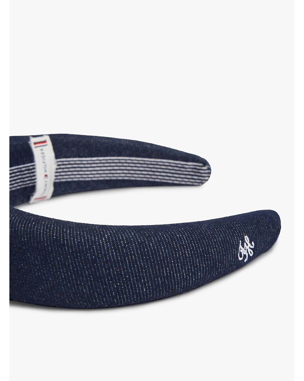 Tommy Hilfiger Blue Denim Logo Padded Headband
