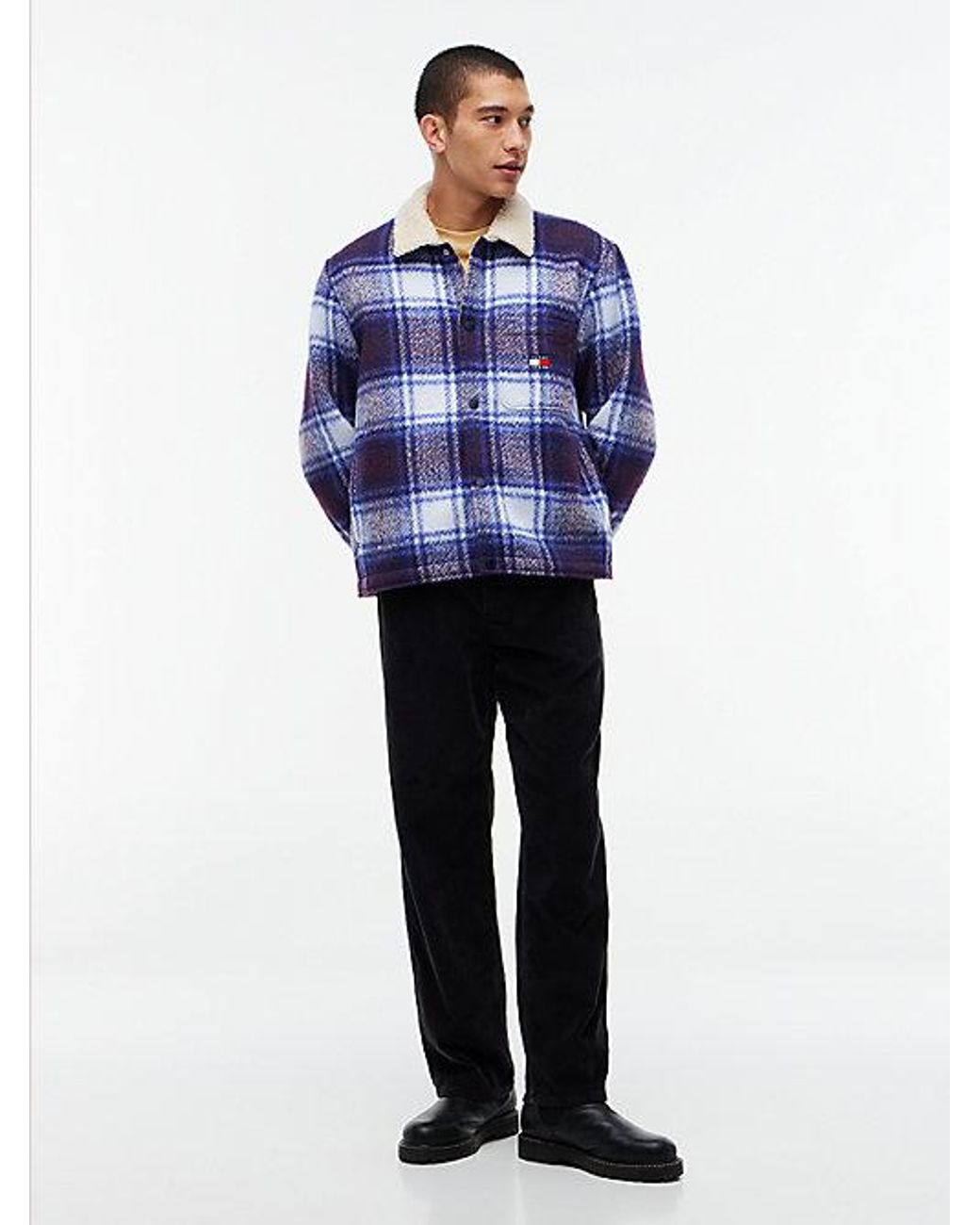 Tommy Hilfiger Black Tommy Jeans Jaimie Loose Straight Five Pocket Corduroy Trousers for men