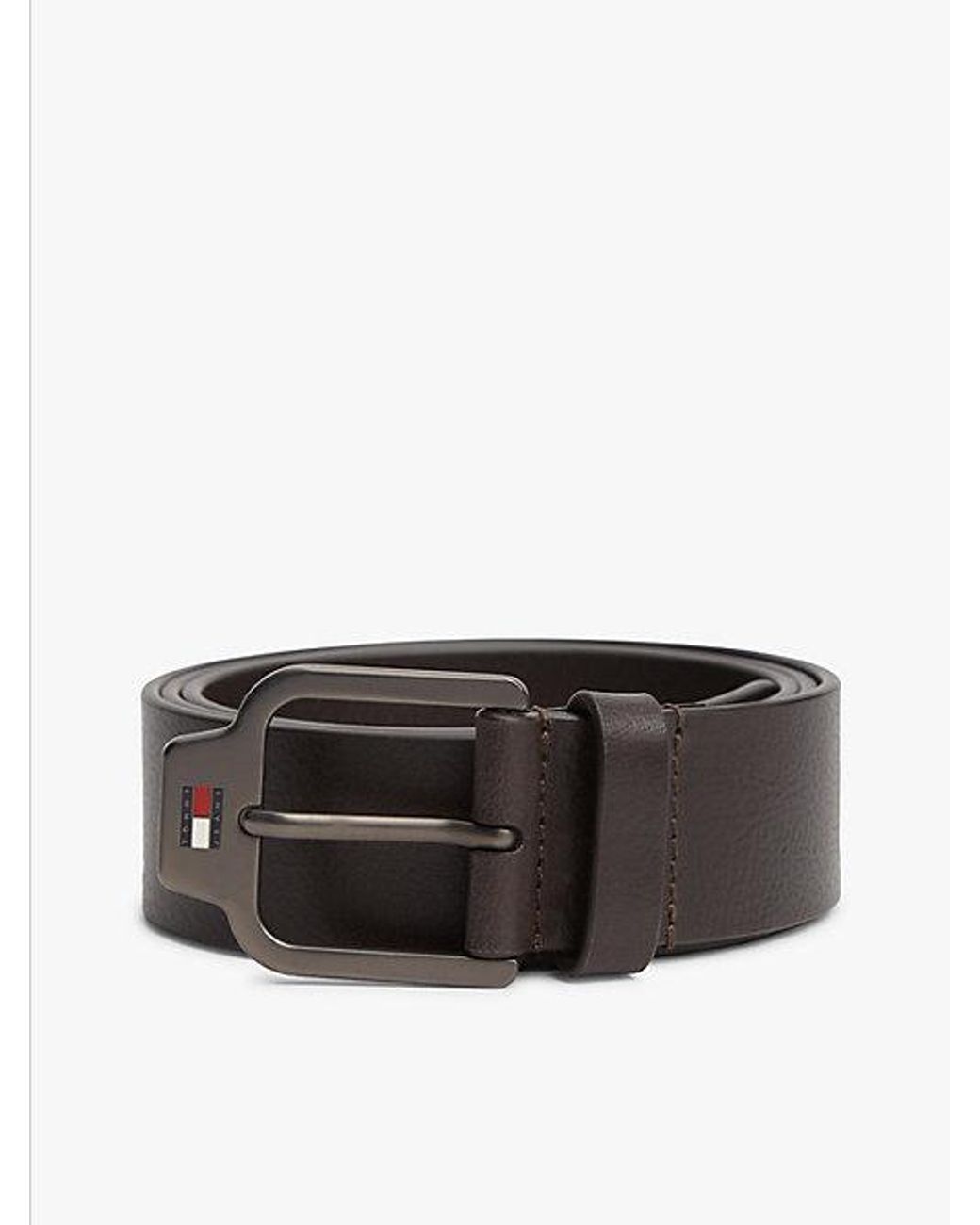 Tommy Hilfiger Scanton Strukturierter Ledergürtel Mit Logo in Brown für Herren
