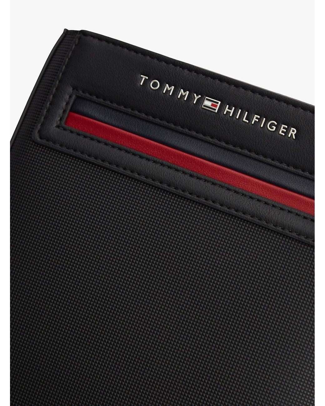Tommy Hilfiger Black Metal Logo Crossbody Bag for men