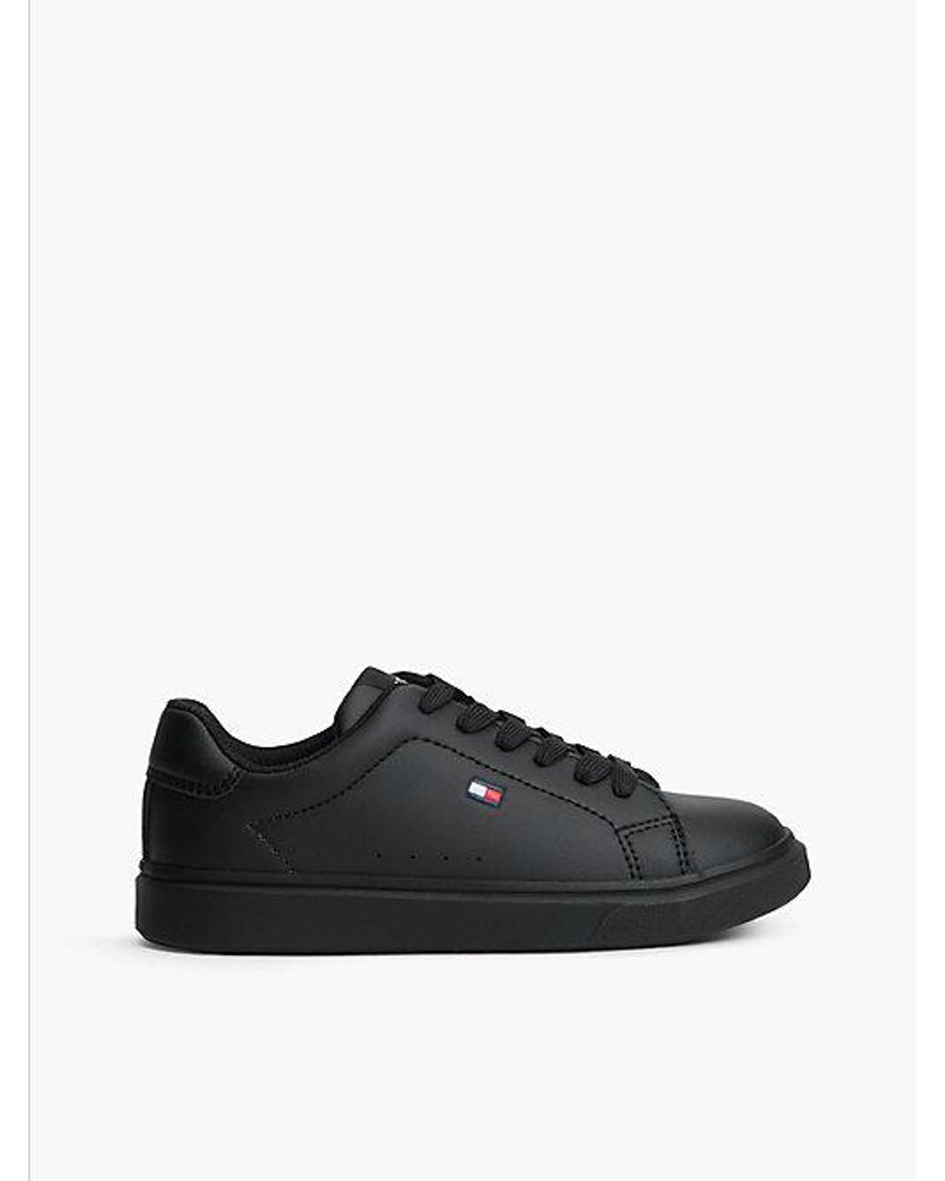 Tommy Hilfiger Black Flag Logo Lace Up Trainers