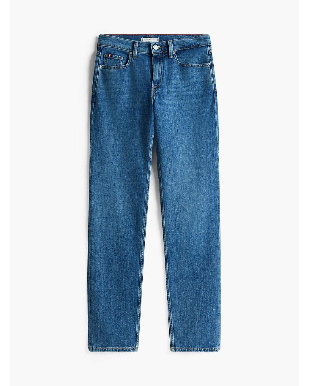 Tommy Hilfiger Blue Mid Rise Classic Straight Jeans