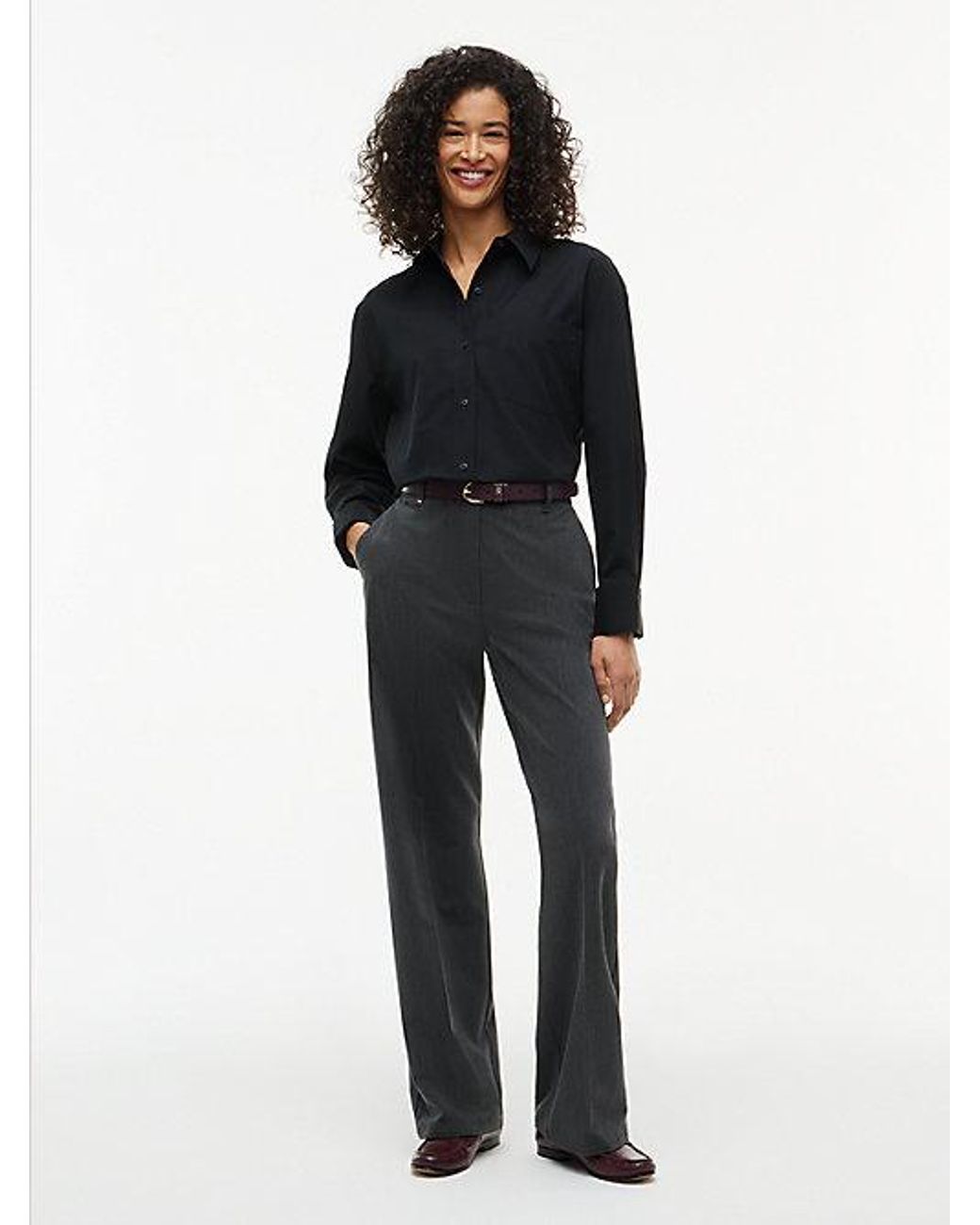 Tommy Hilfiger Blue Relaxed Fit Double Cuff Poplin Shirt