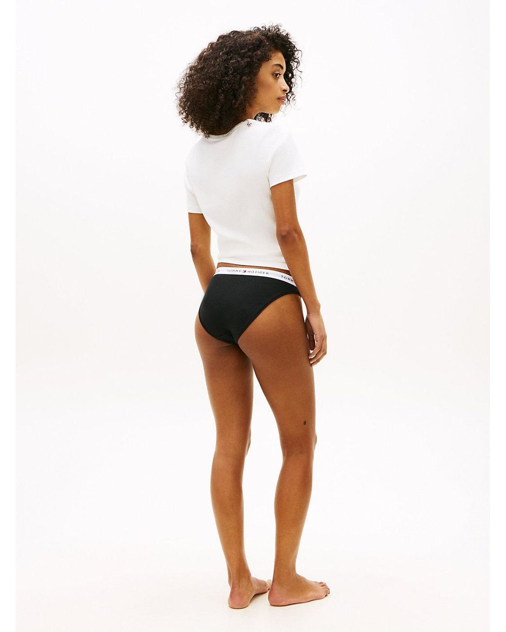 Tommy Hilfiger Black Essential 3-Pack Repeat Logo Waistband Briefs