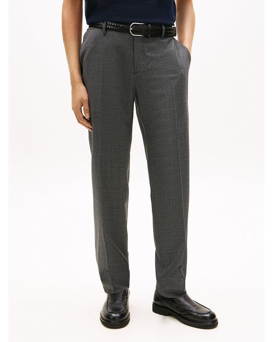 Tommy Hilfiger Gray Textured Wool Blend Suit for men