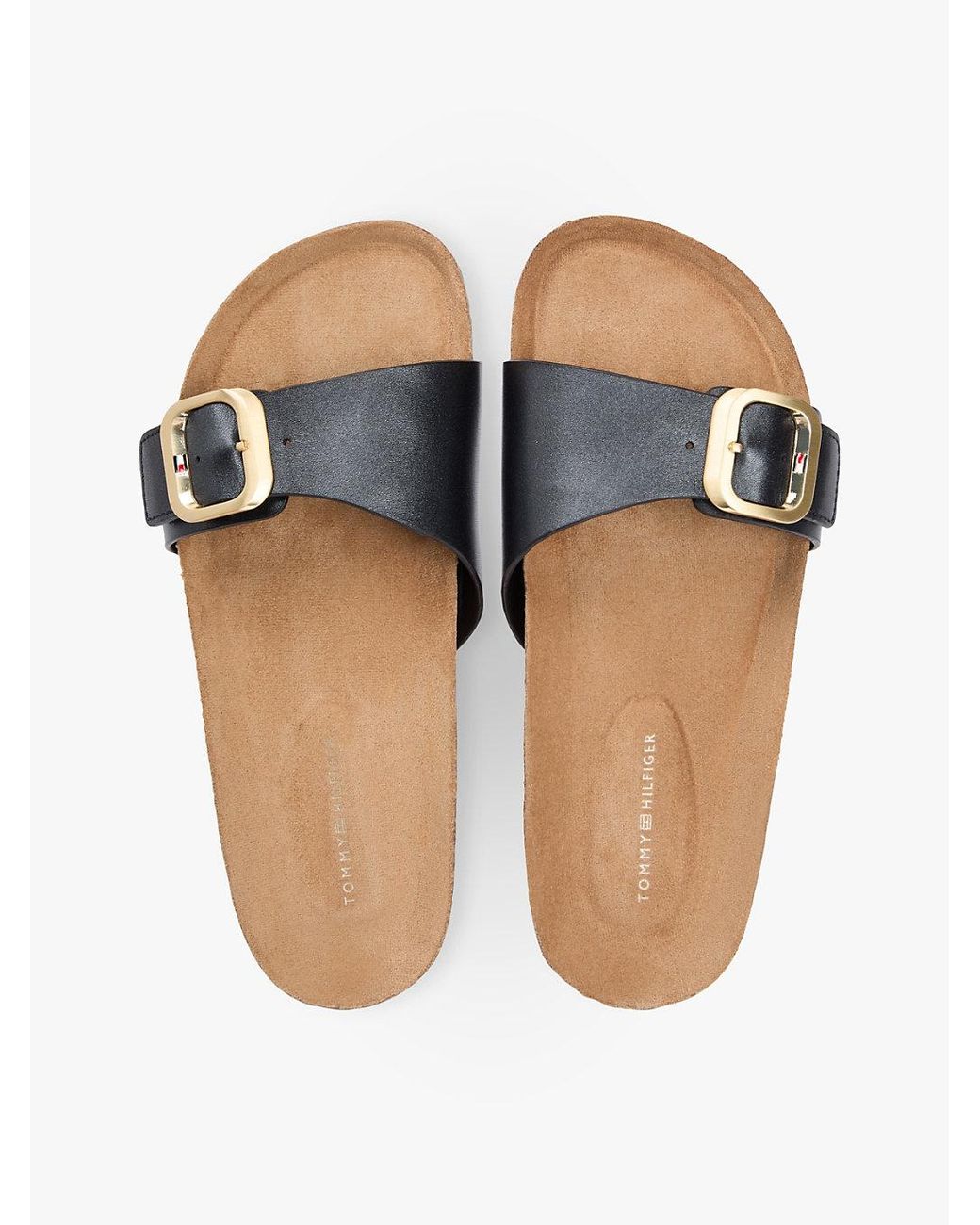 Tommy Hilfiger White Cork Footbed Slip-On Sandals