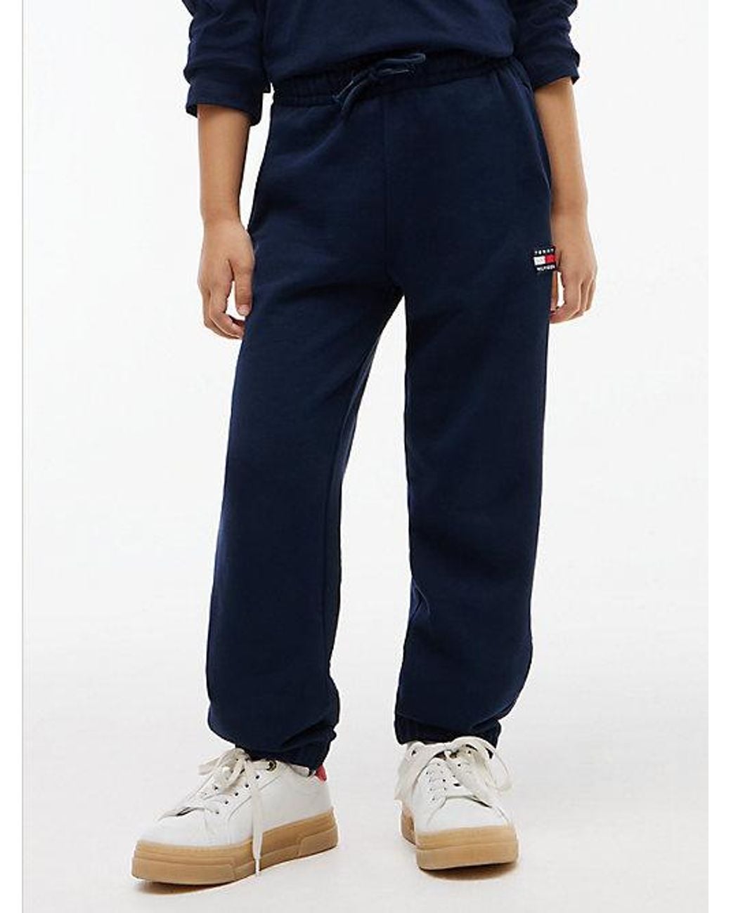 Tommy Hilfiger Blue Flag Logo Terry Cuffed Joggers