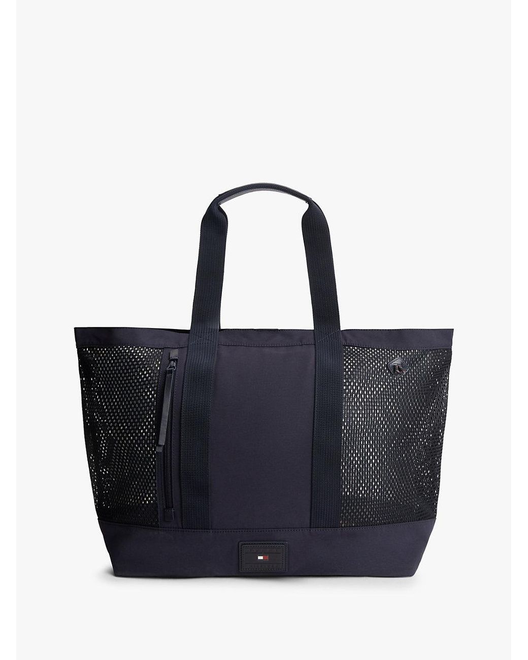 Tommy Hilfiger Blue Mesh Panel Beach Tote Bag for men