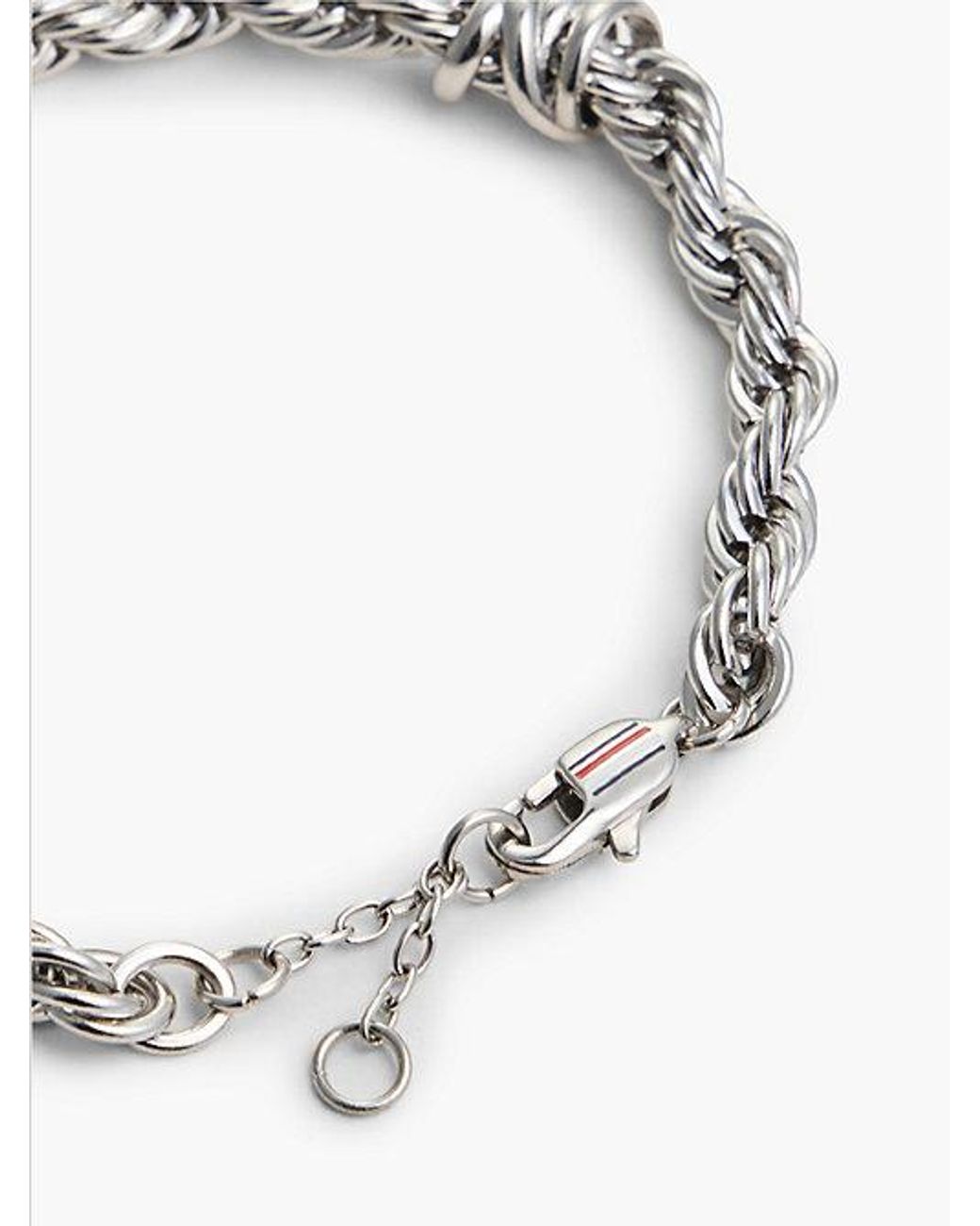 Tommy Hilfiger White Stainless Steel Rope Chain Bracelet