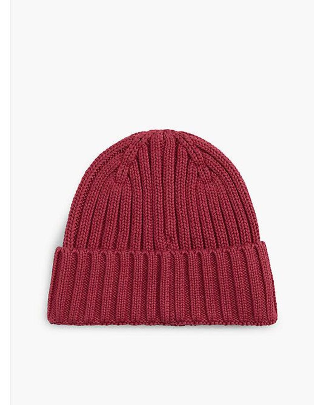 Tommy Hilfiger Red Tommy Jeans Heritage Logo Rib Knit Beanie
