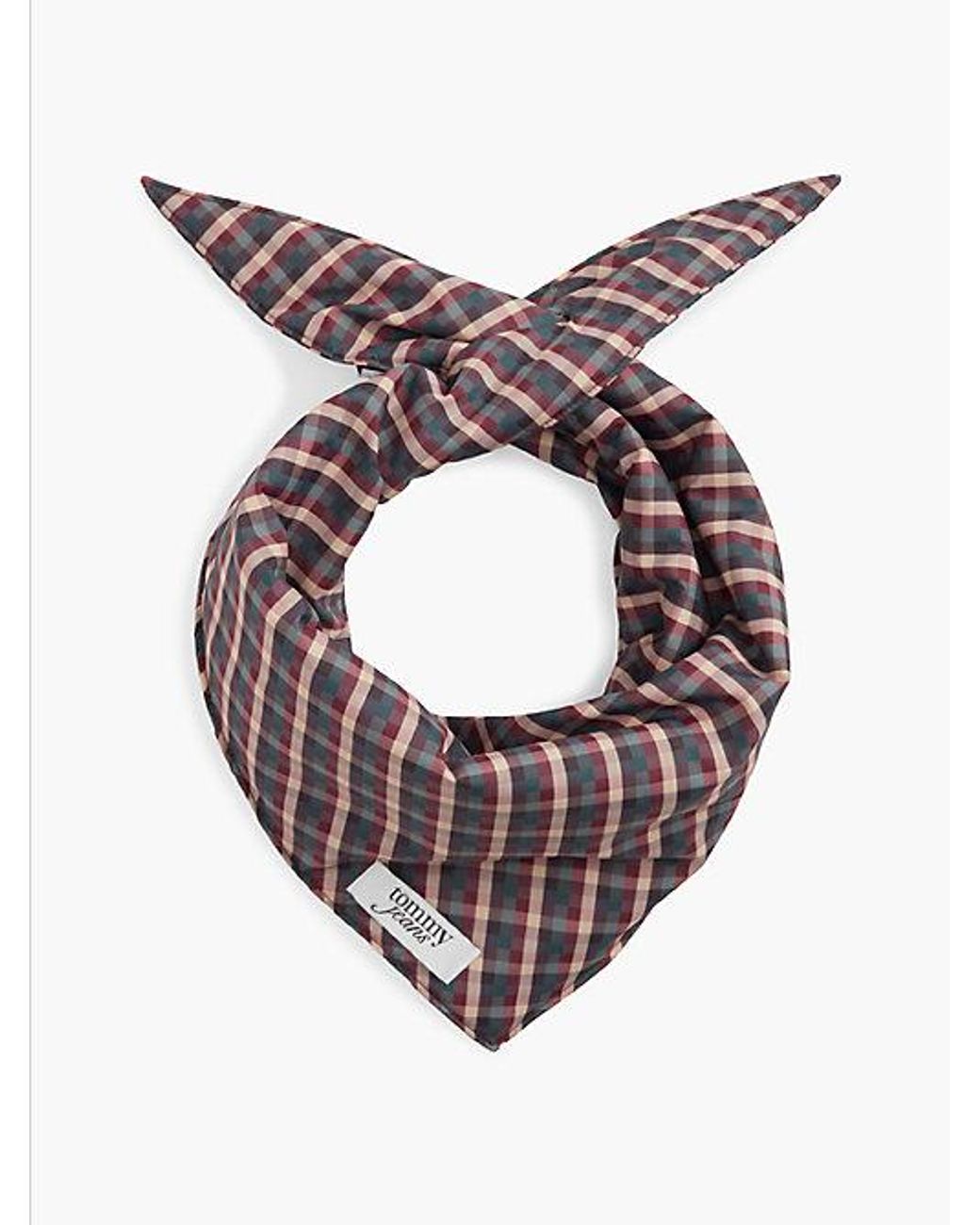 Tommy Hilfiger Pink Tommy Jeans Logo Label Padded Triangle Scarf
