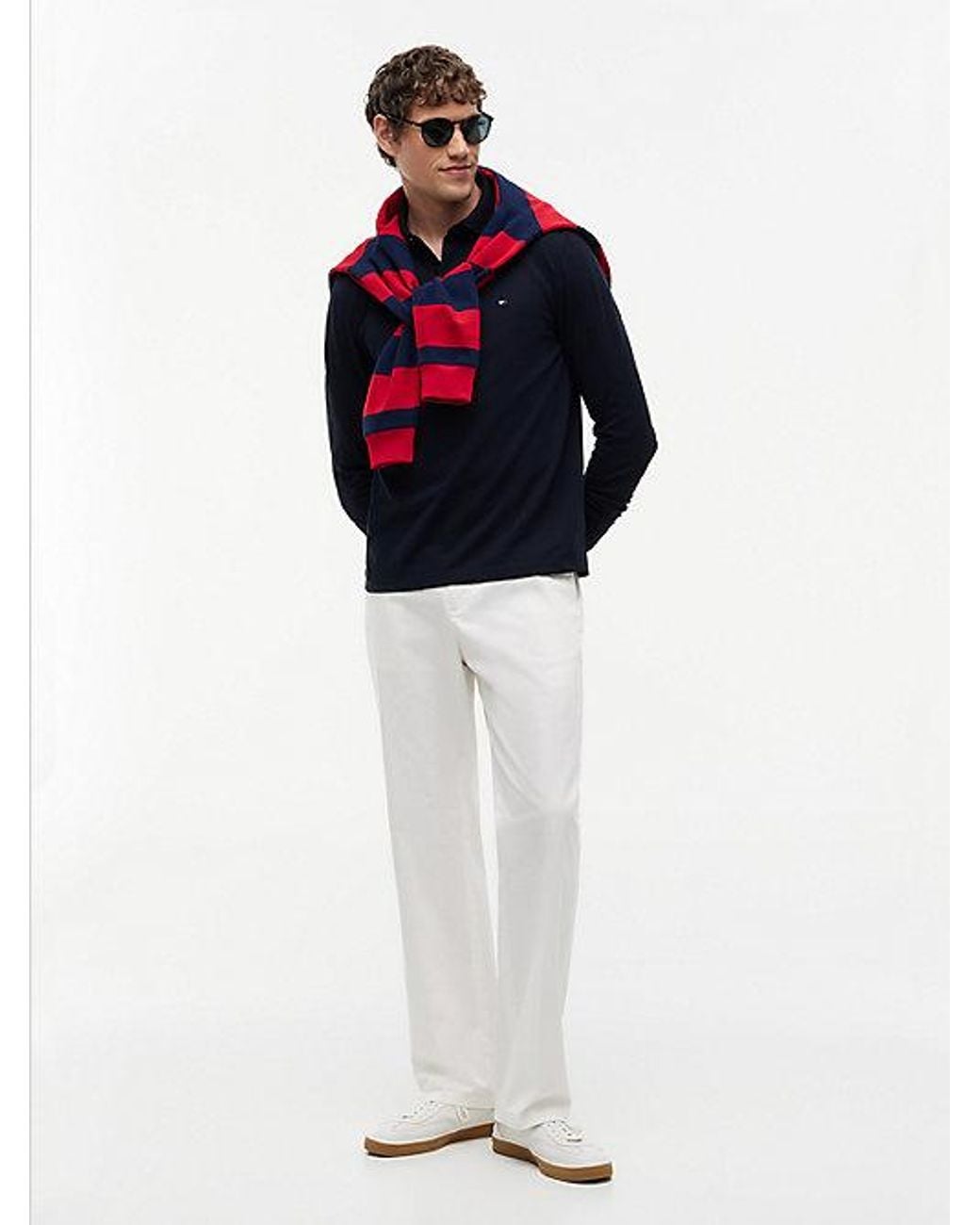 Tommy Hilfiger Blue 1985 Regular Fit Long Sleeve Polo Shirt for men