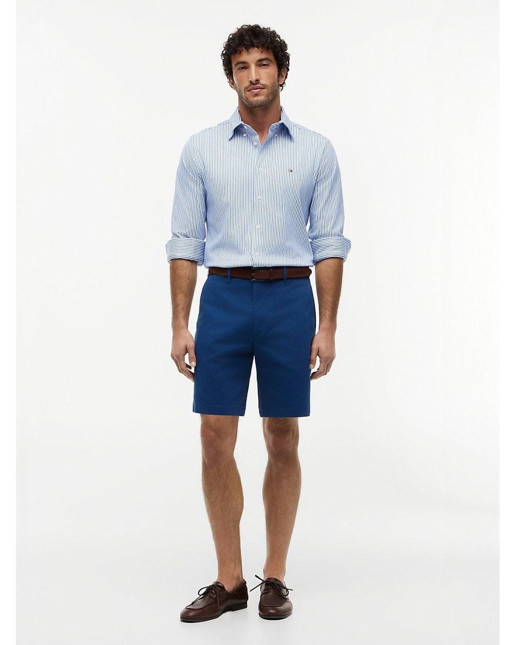 Tommy Hilfiger Blue Dover Twill Regular Fit Chino Shorts for men