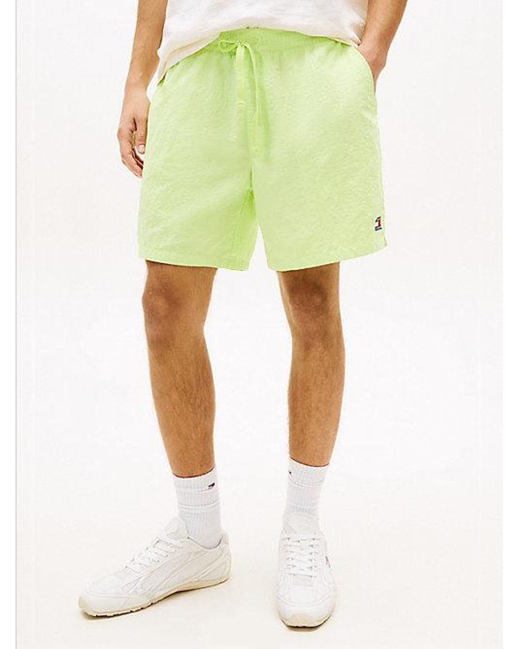 Tommy Hilfiger Green Logo Relaxed Shorts for men