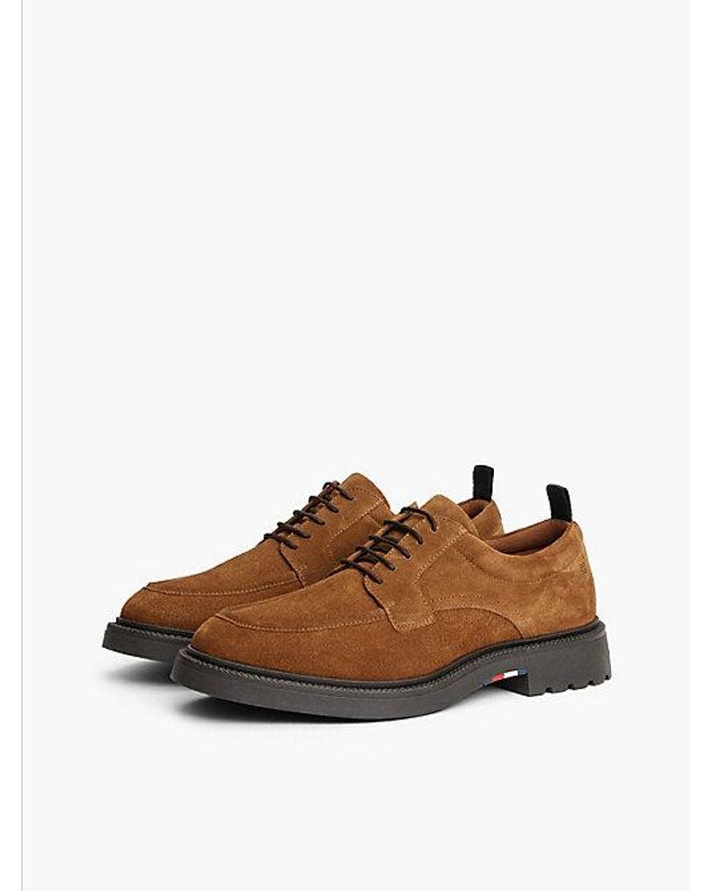 Tommy Hilfiger Brown Suede Lace Up Derby Shoes for men