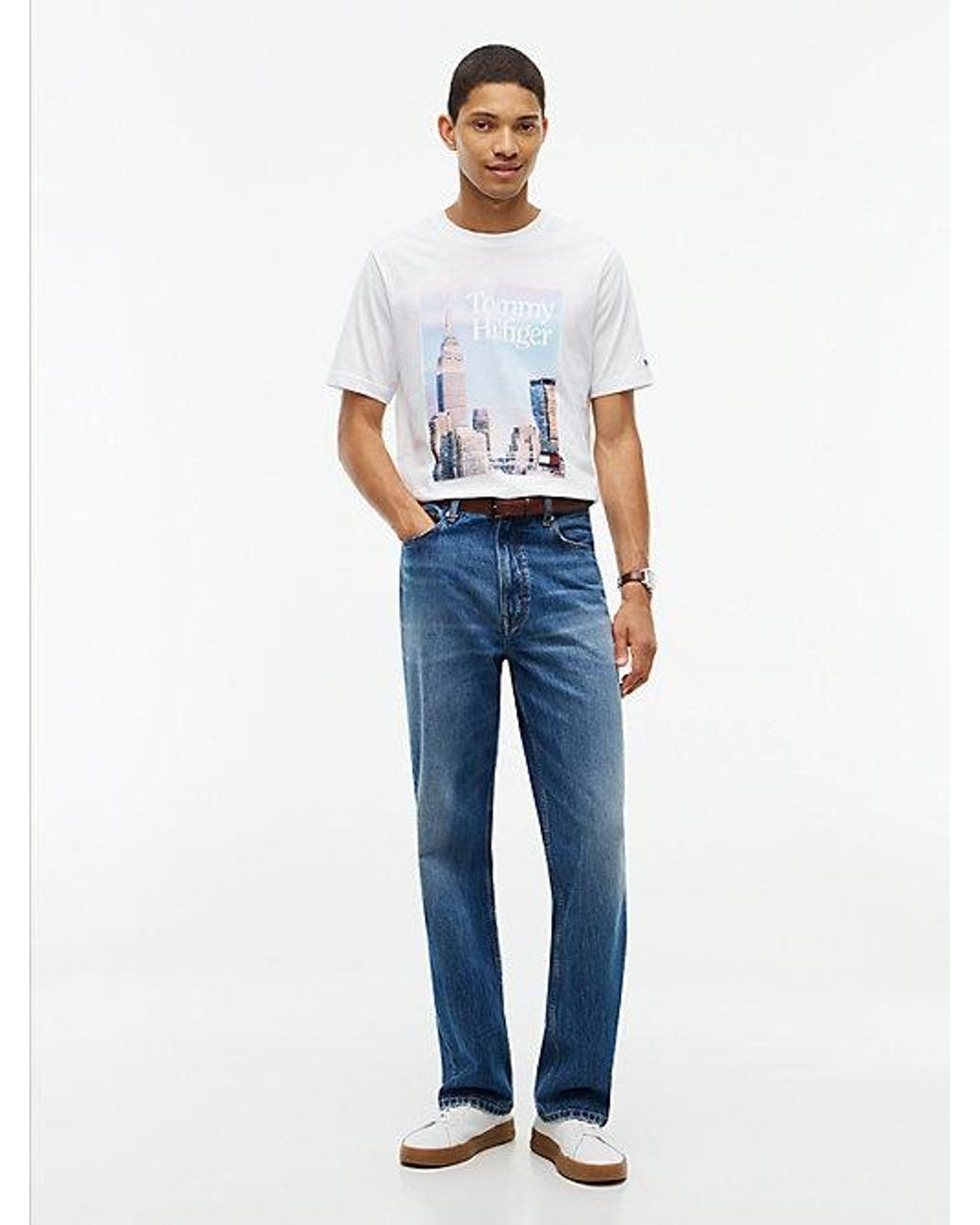 Tommy Hilfiger White Photo Print Jersey T-Shirt for men
