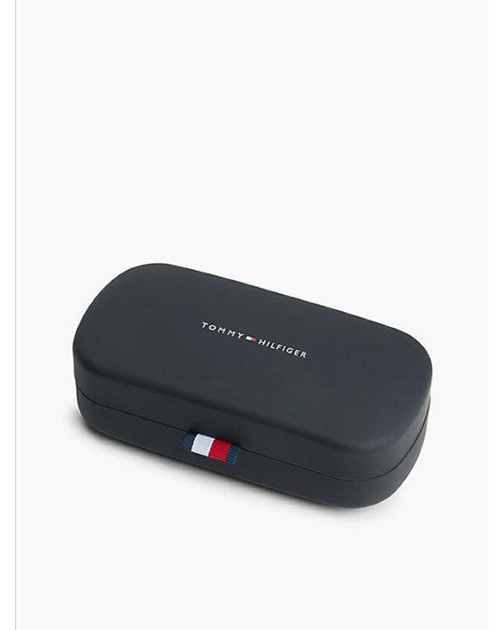 Tommy Hilfiger White Enamel Flag Oversized Sunglasses