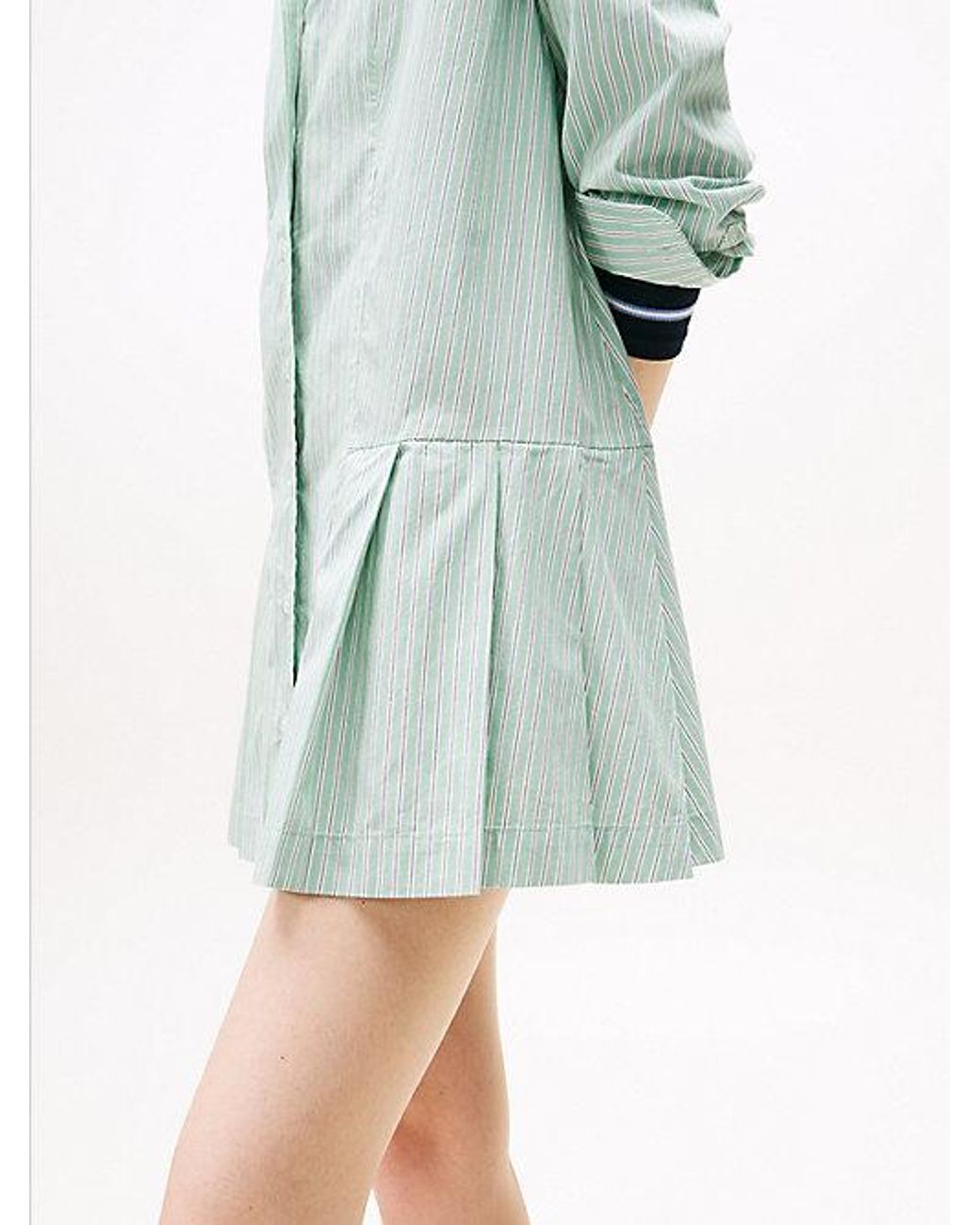Tommy Hilfiger White Tommy Jeans Logo Embroidery Relaxed Mini Shirt Dress
