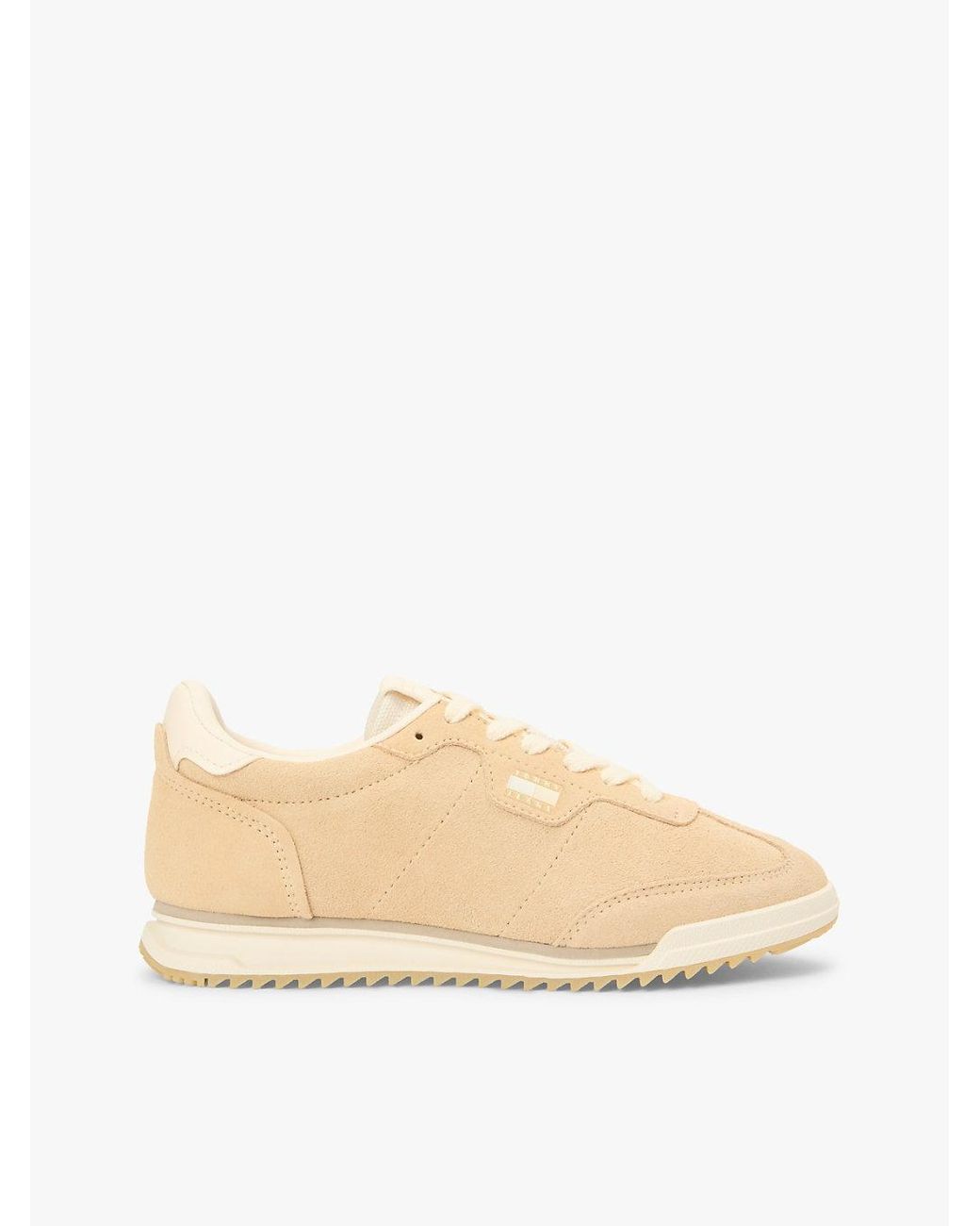 Tommy Hilfiger Natural Low Profile Suede Serrated Trainers