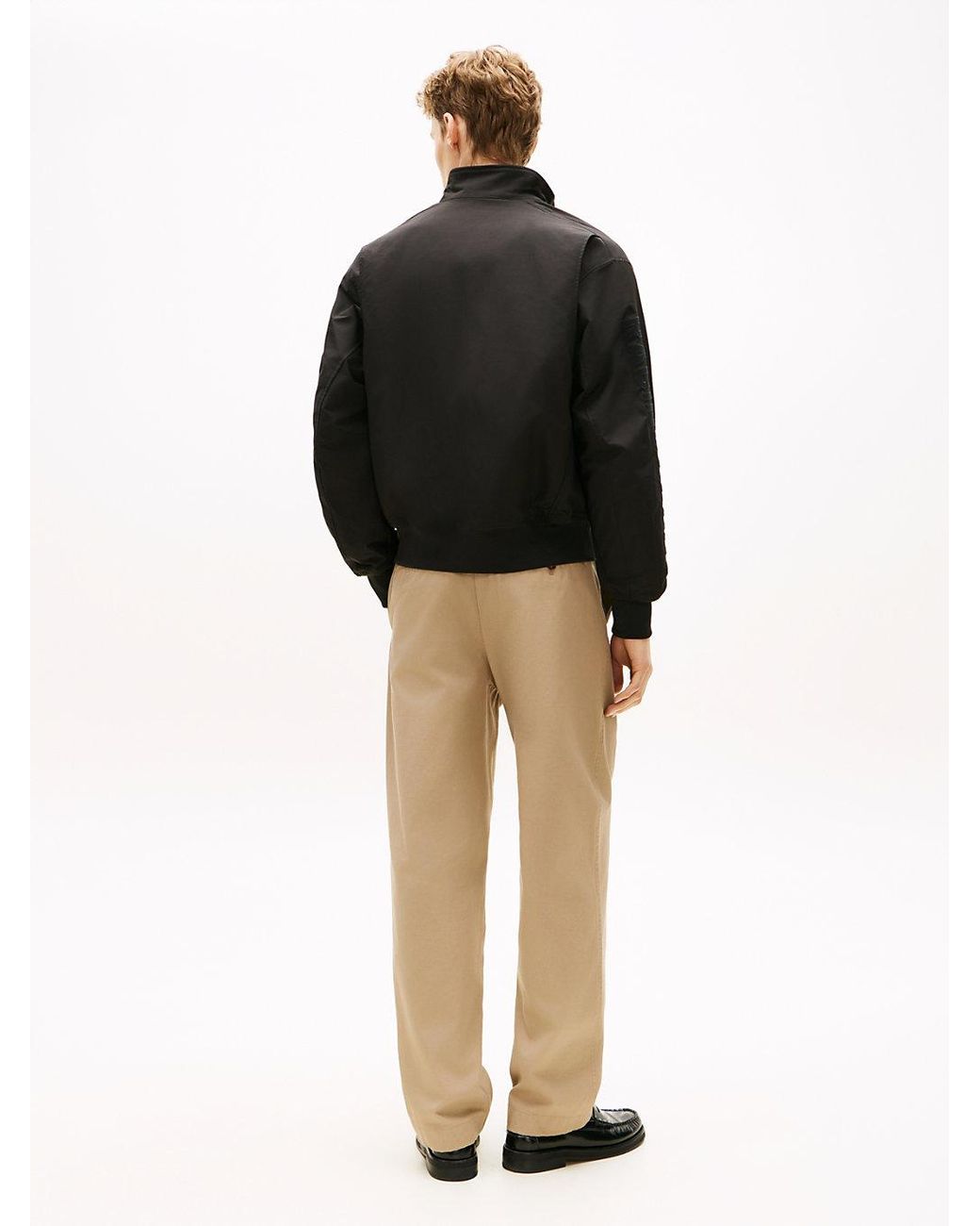 Tommy Hilfiger Black Logo Embroidery Racing Jacket for men