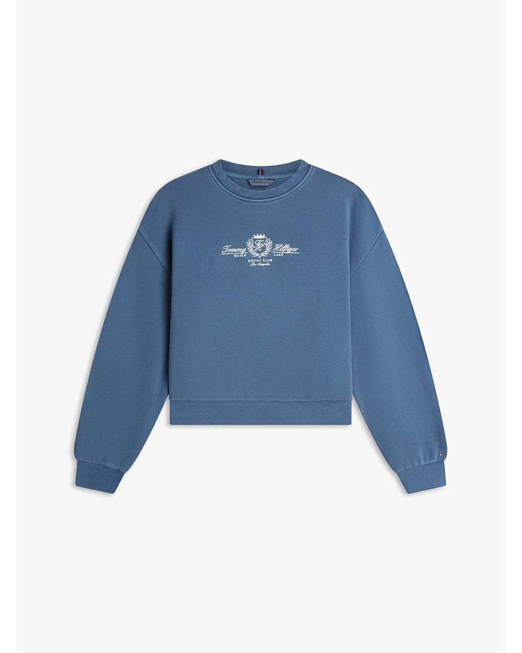Sweat Décontracté En Molleton À Blason Brodé Tommy Hilfiger en coloris Blue