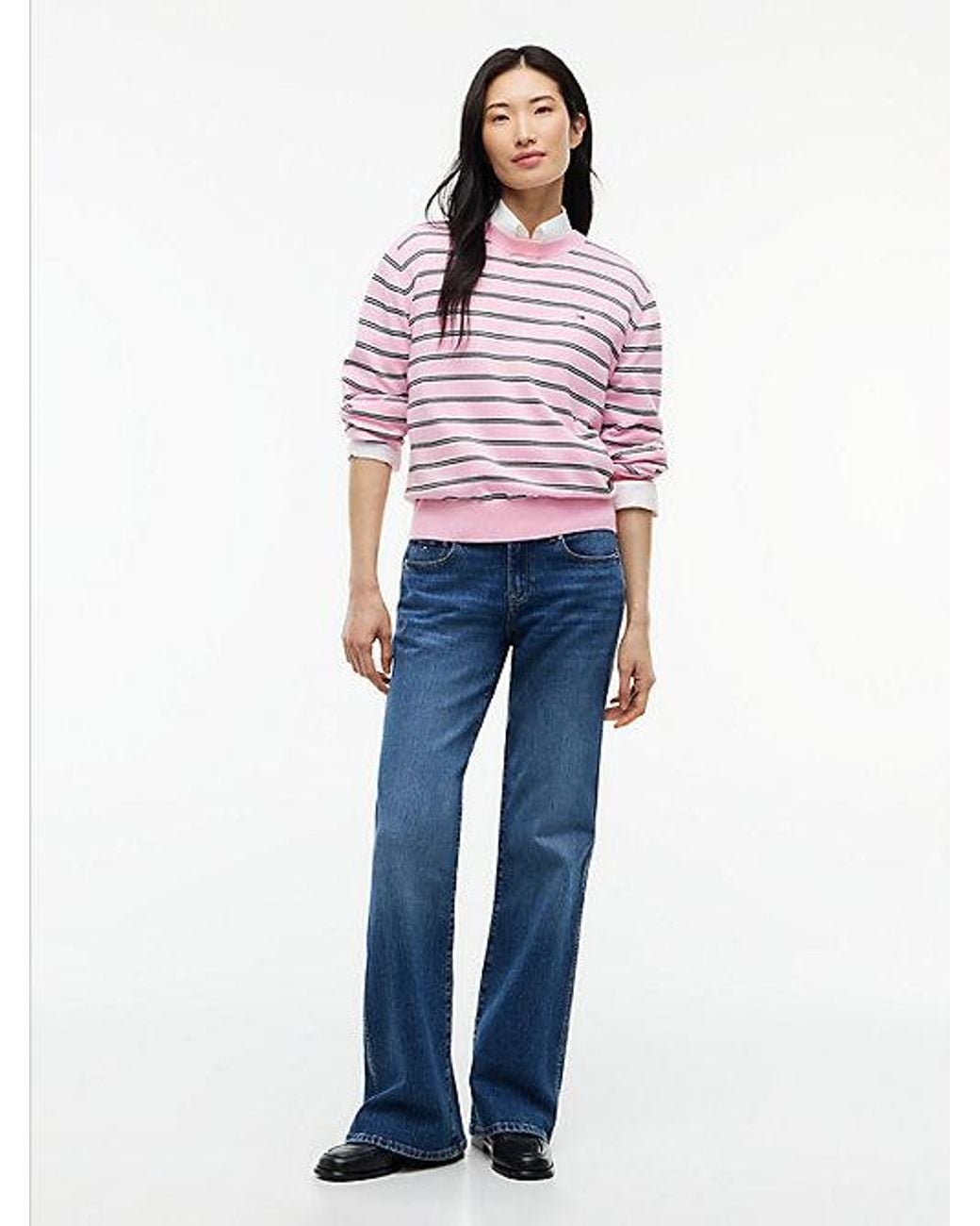 Tommy Hilfiger Red Tommy Jeans Relaxed Crew Neck Jumper