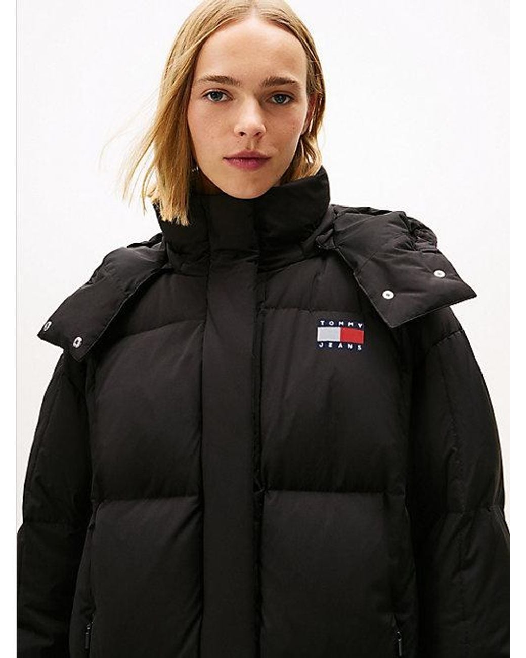 Tommy Hilfiger Blue Water Repellent Longline Alaska Puffer Coat
