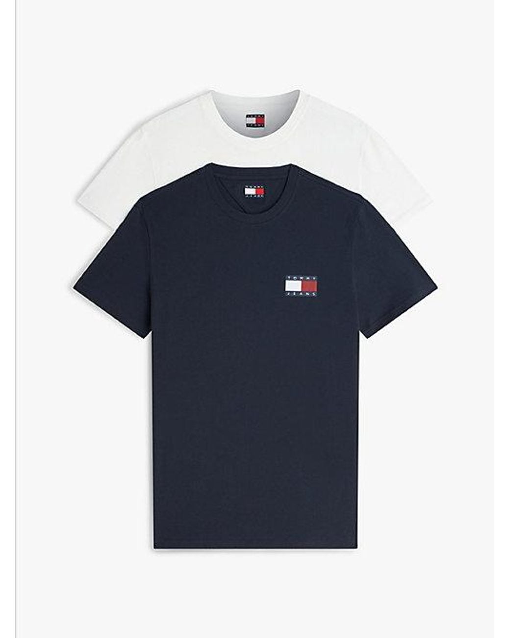 Tommy Hilfiger Blue 2-pack Logo Slim Jersey T-shirts for men