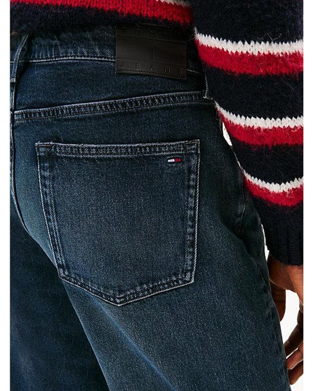 Tommy Hilfiger Black Sonny Overdyed Regular Tapered Leg Jeans for men